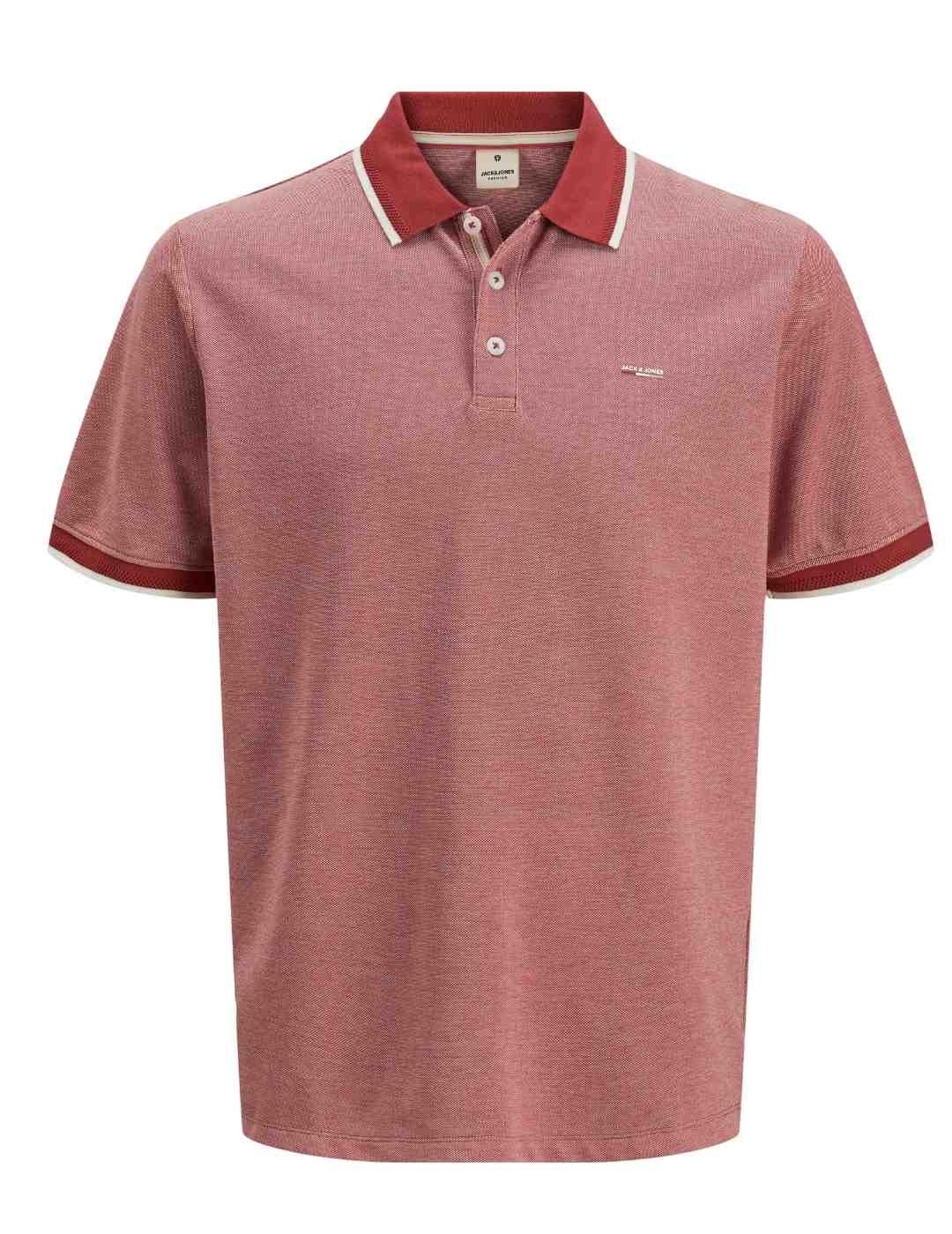 Polo Jack&Jones Blualves rojo manga corta para hombre
