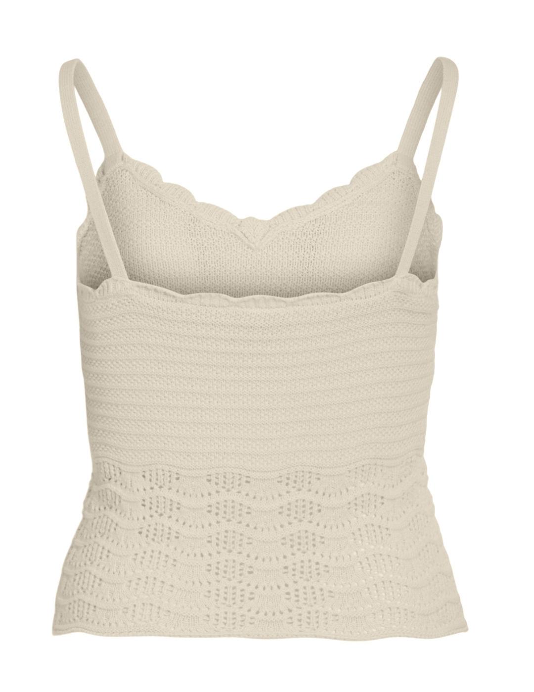 Top Vila Coby de punto crudo crochet tirantes para mujer