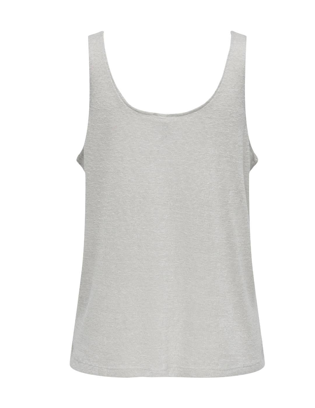 Camiseta Only Frida tirantes gris básica para mujer