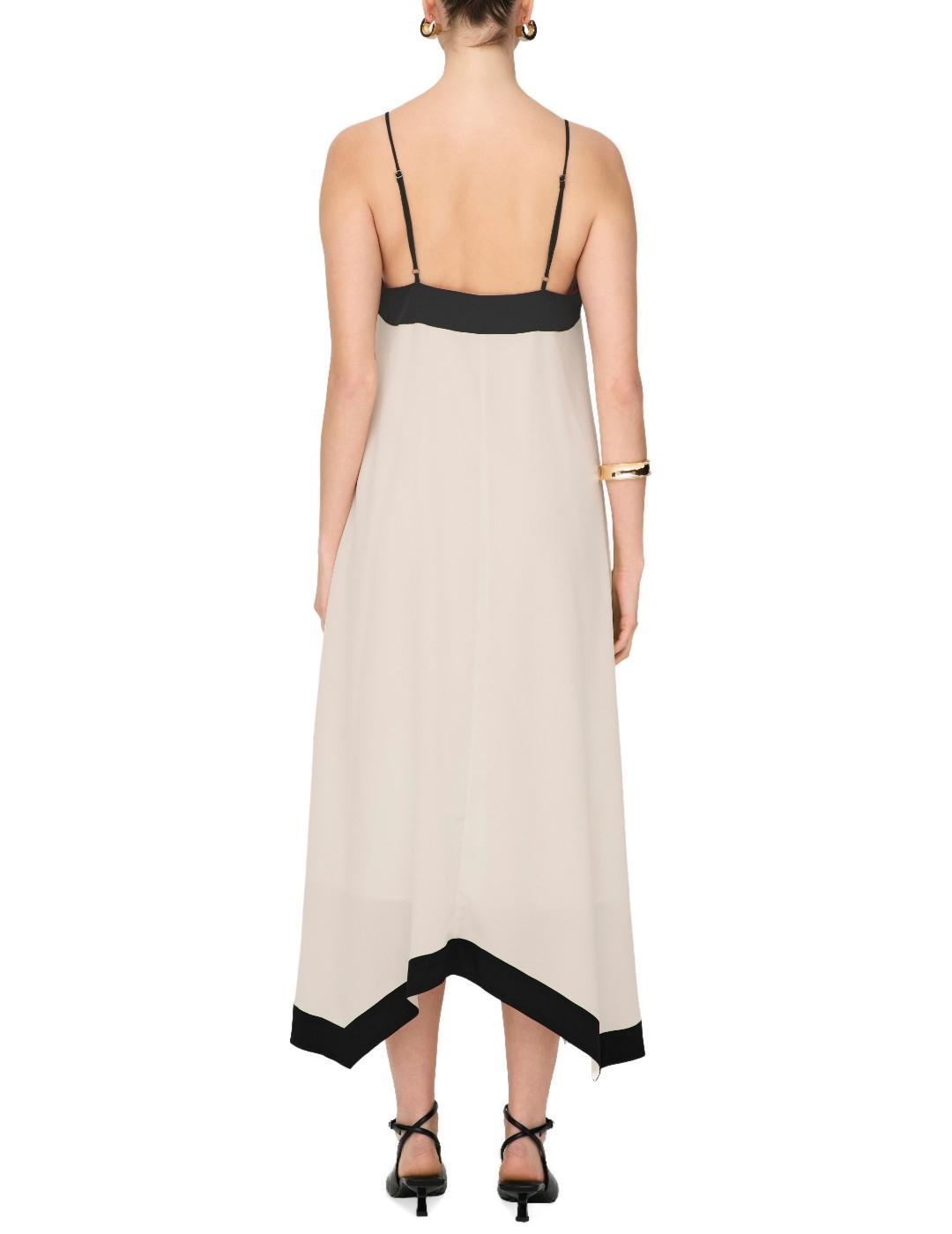Vestido Only Diana Life largo blanco crudo raya para mujer