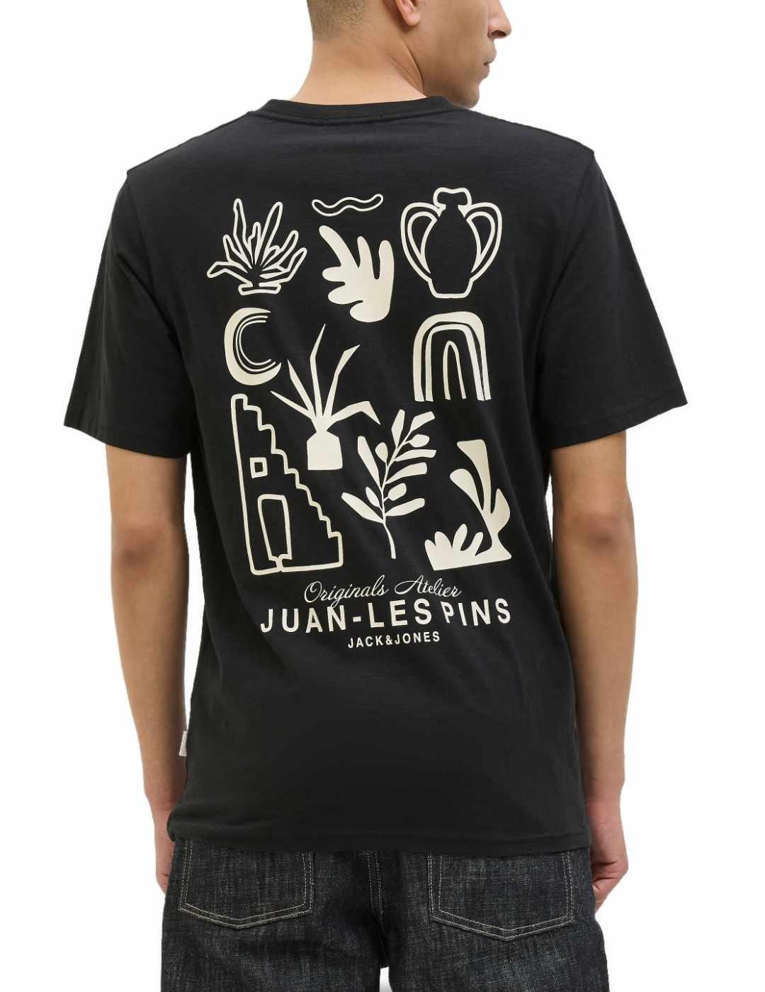 Camiseta Jack&Jones Canggu negra manga corta para hombre