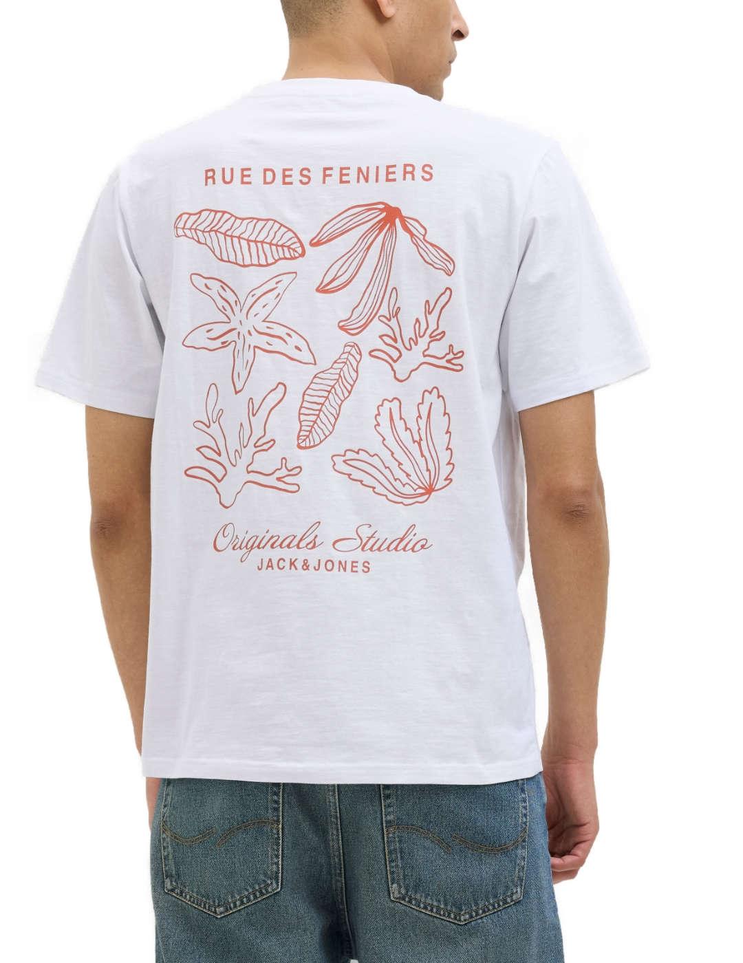 Camiseta Jack&Jones Canggu blanca manga corta para hombre