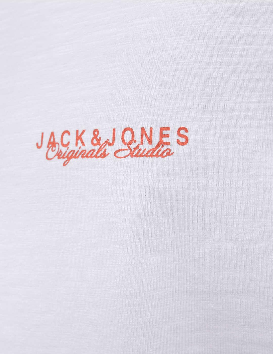 Camiseta Jack&Jones Canggu blanca manga corta para hombre