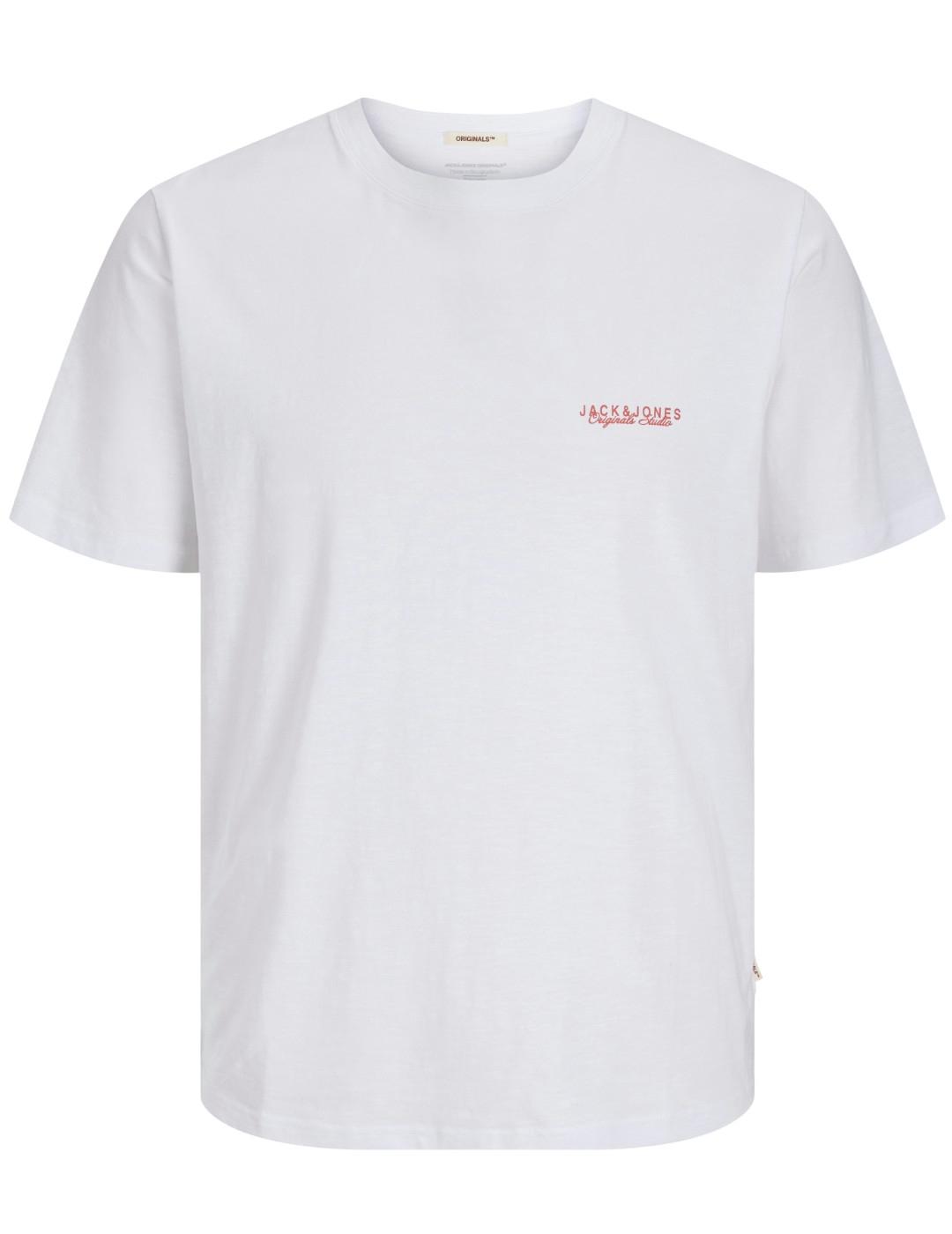 Camiseta Jack&Jones Canggu blanca manga corta para hombre