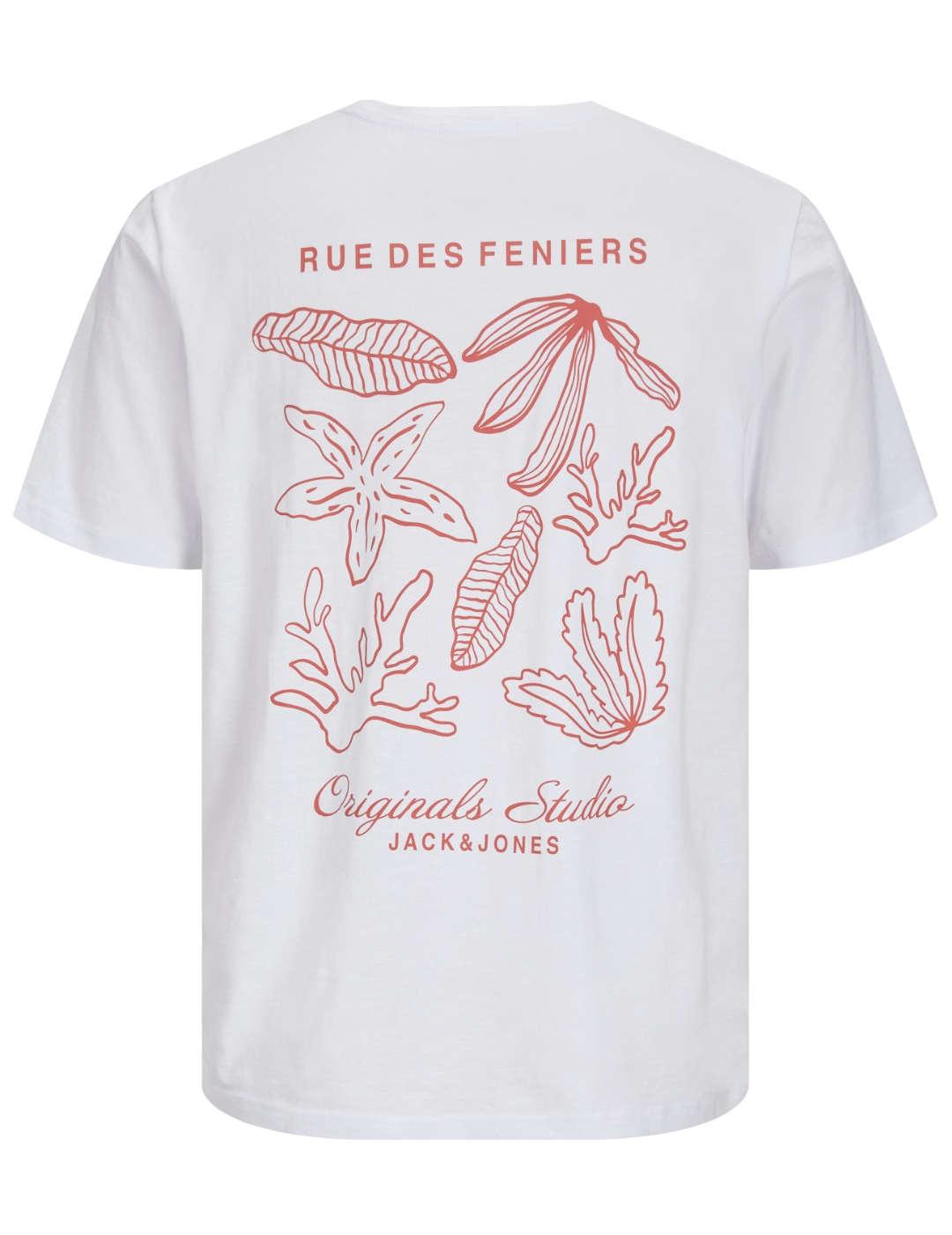 Camiseta Jack&Jones Canggu blanca manga corta para hombre