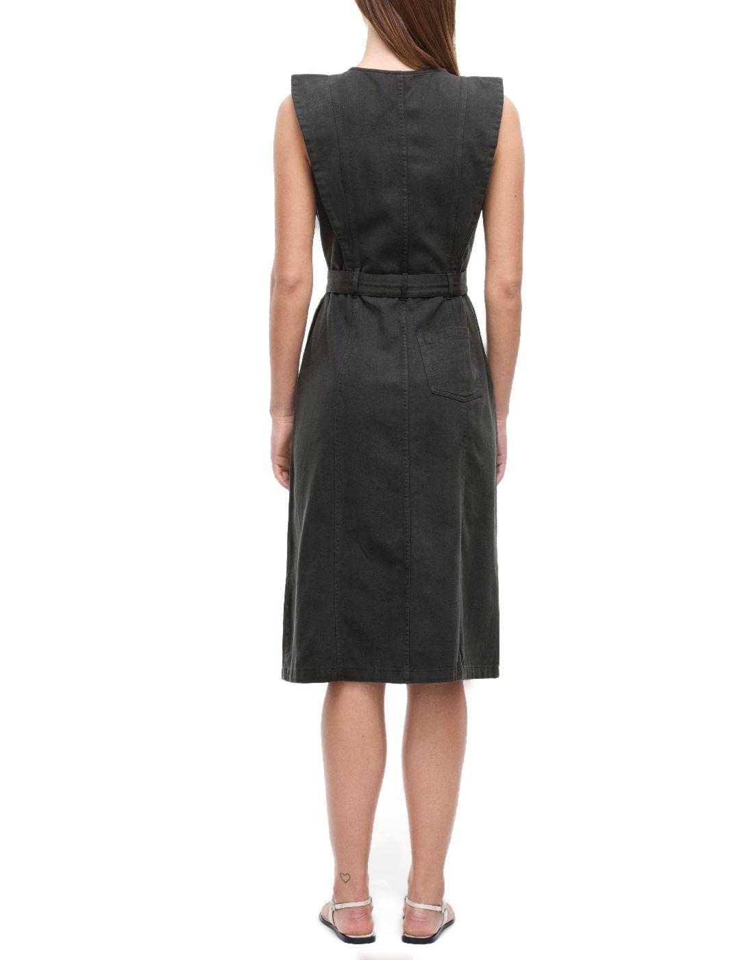 Vestido Vila Lucianne vaquero negro desgastado para mujer