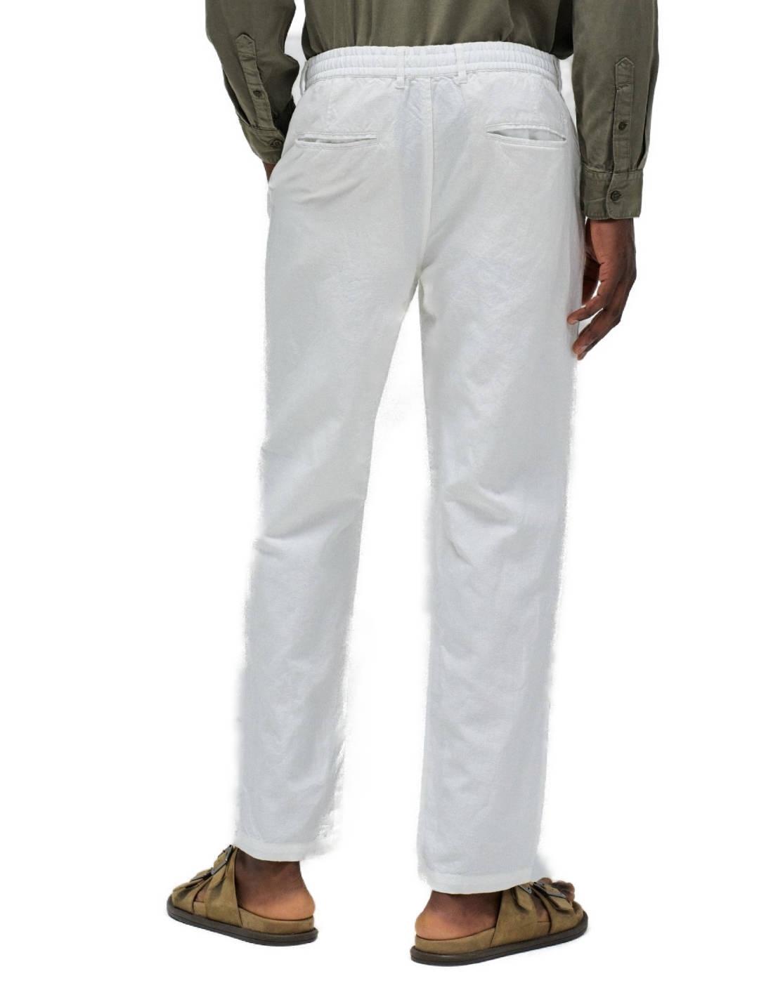 Pantalón Salsa lino blanco chino de hombre