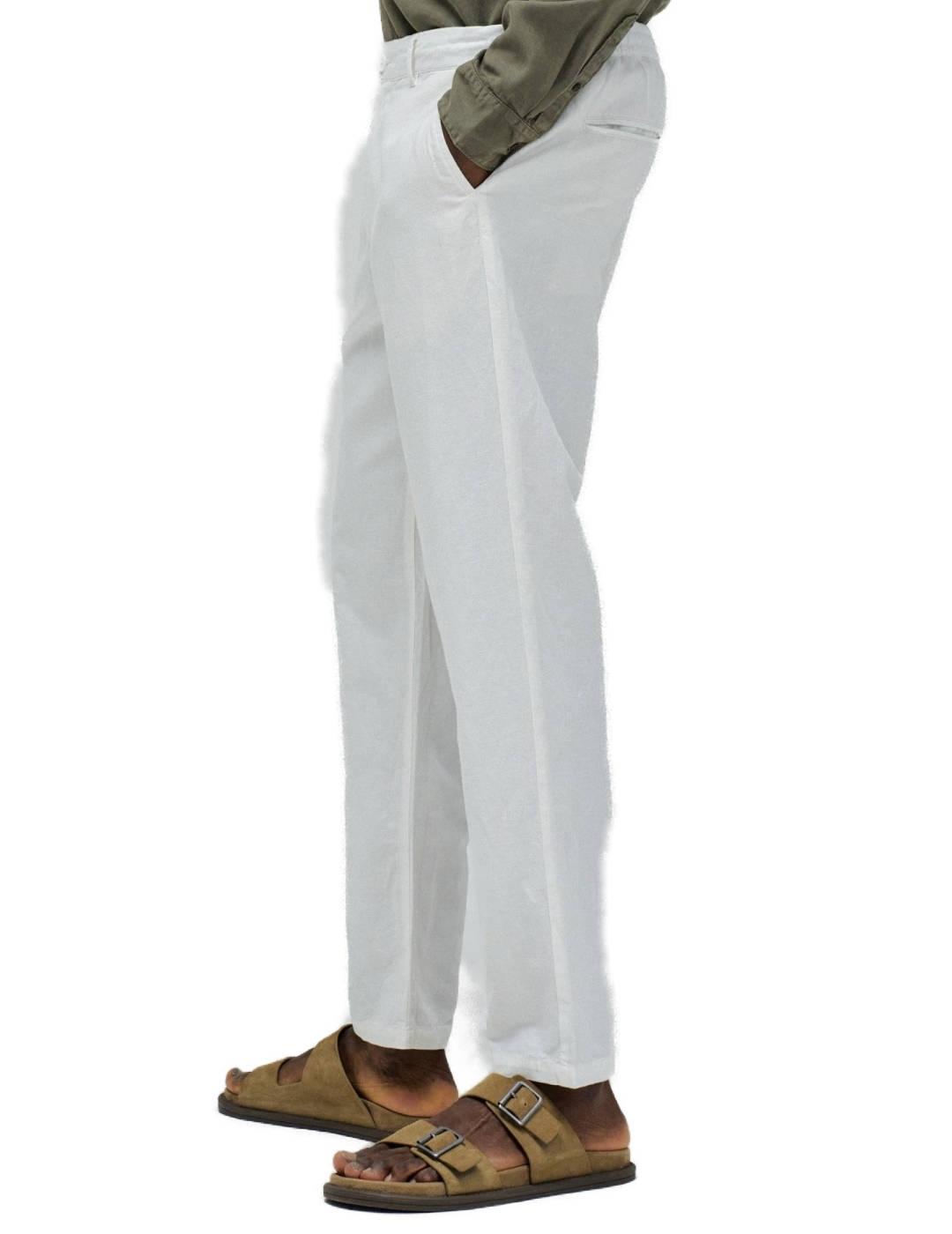 Pantalón Salsa lino blanco chino de hombre