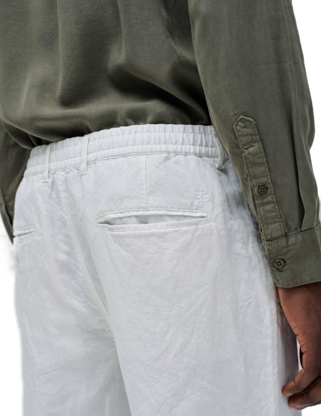 Pantalón Salsa lino blanco chino de hombre