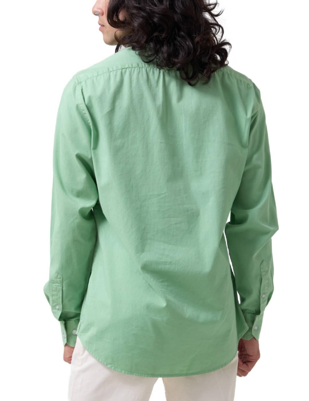 Camisa Altonadock tinte verde logo manga larga para hombre