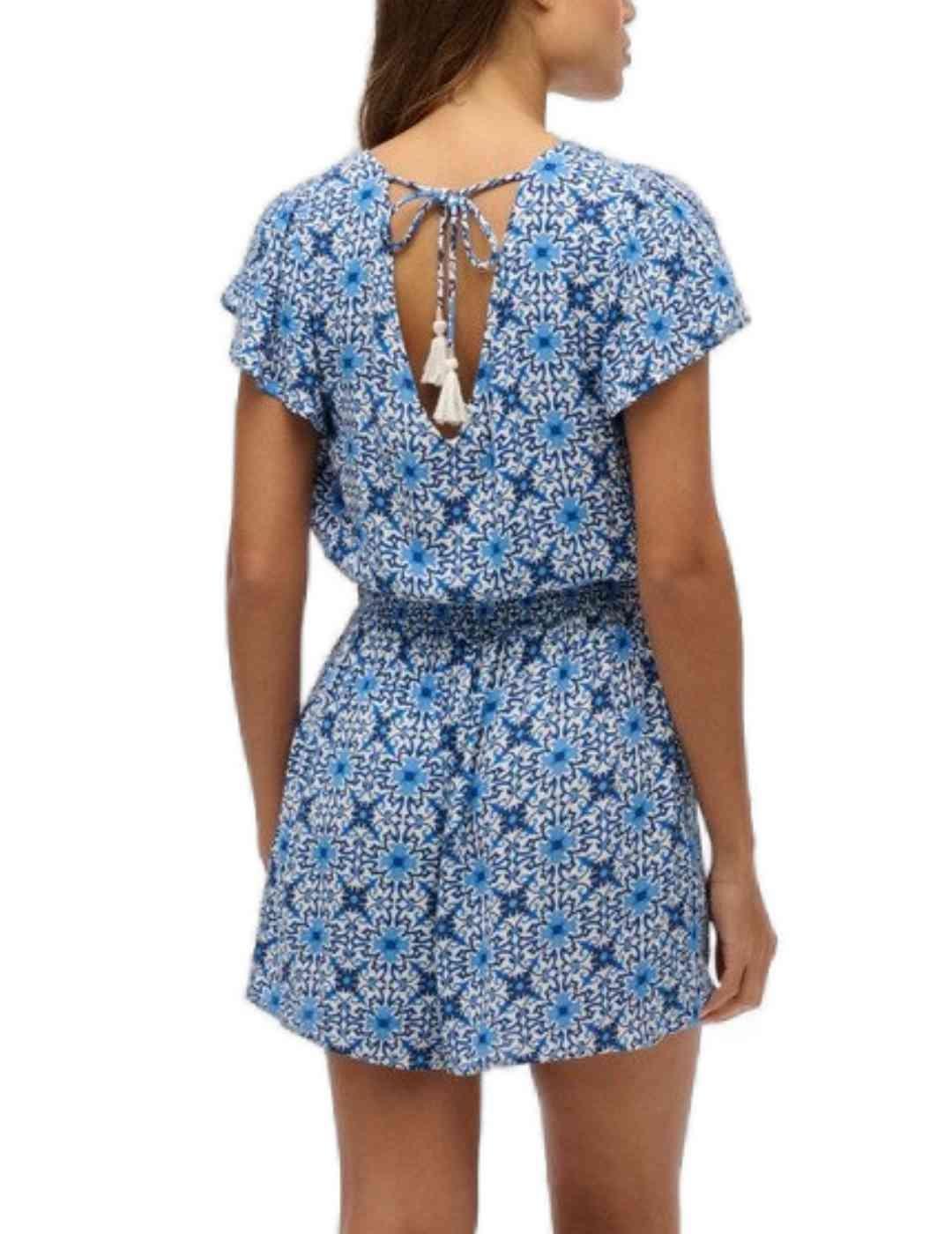 Mono Superdry estampado azulejo manga corta azul para mujer
