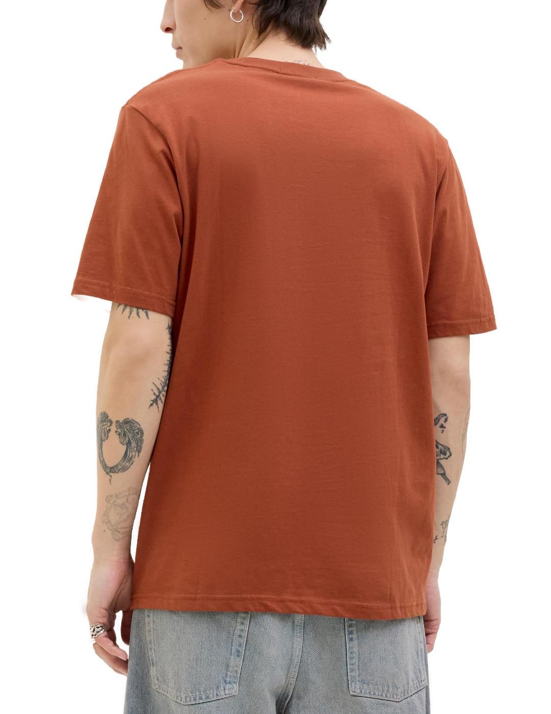 Camiseta Jack&Jones Canggu teja dibujo frontal de hombre