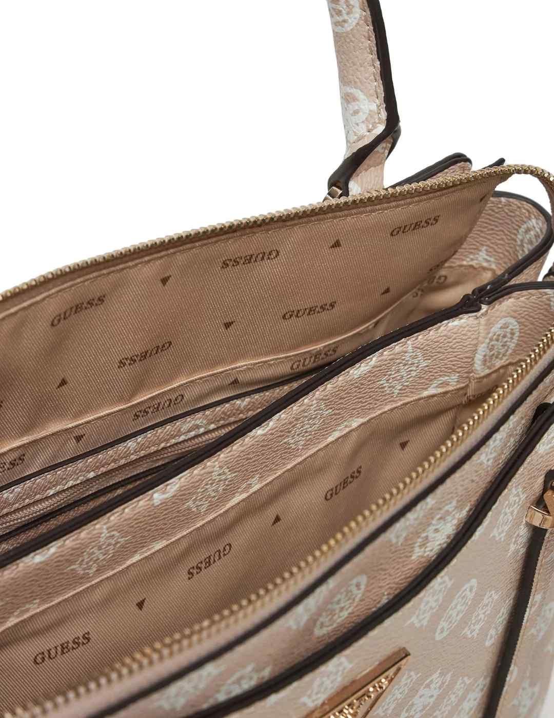 Bolso Guess Eco Erica beige de mano para mujer