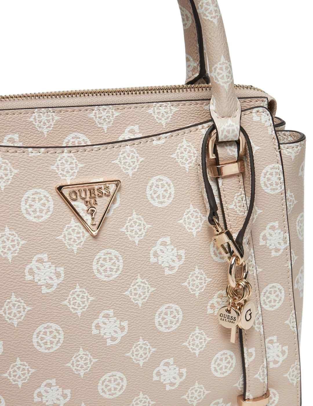 Bolso Guess Eco Erica beige de mano para mujer