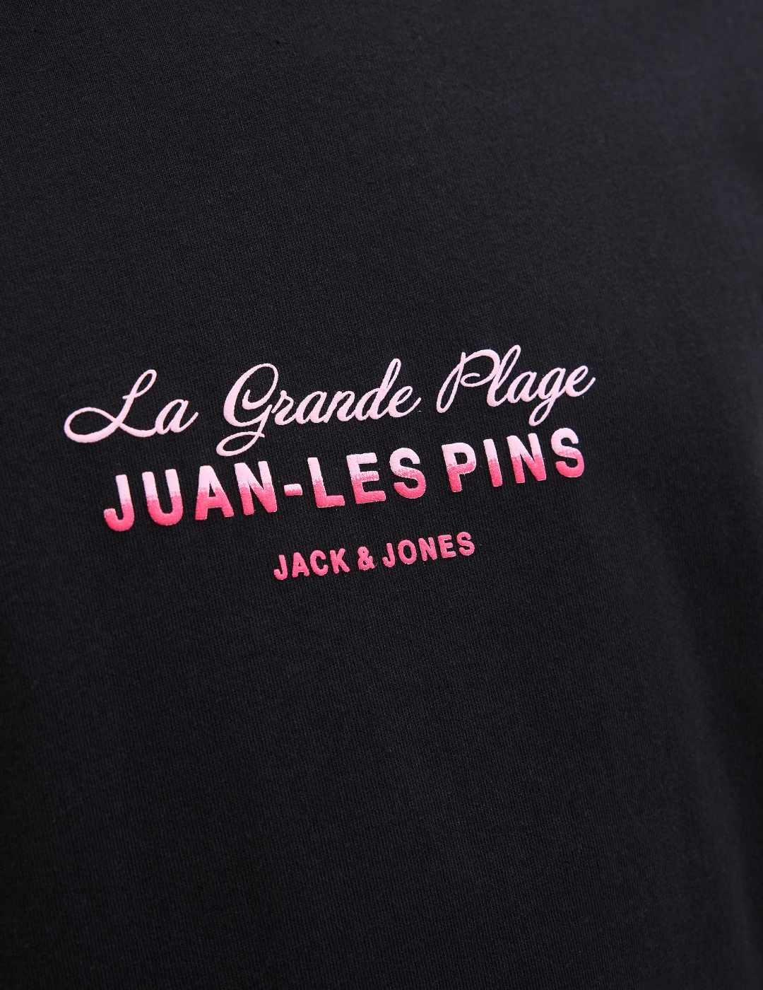 Camiseta Jack&Jones Canggu negra manga corta para hombre