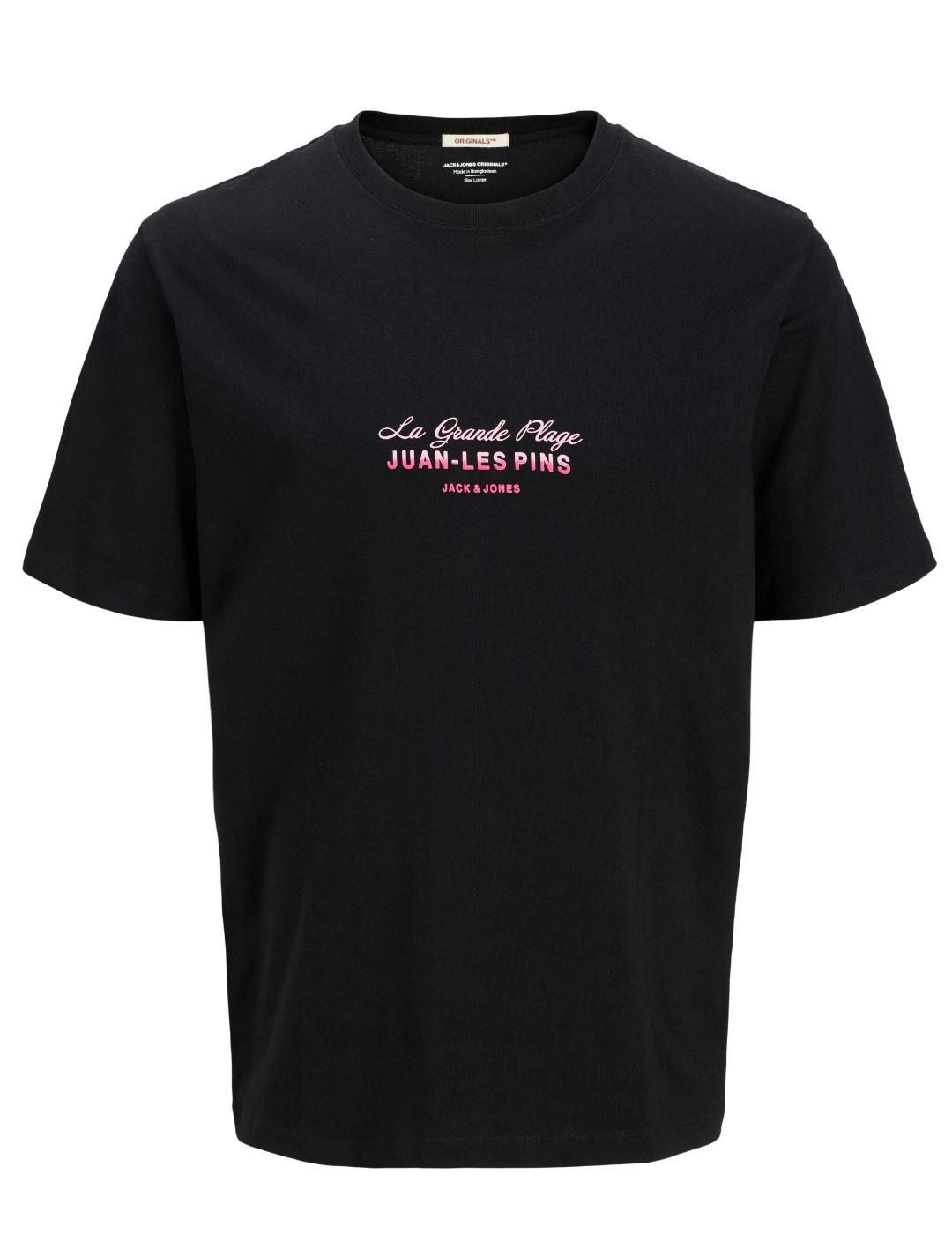 Camiseta Jack&Jones Canggu negra manga corta para hombre