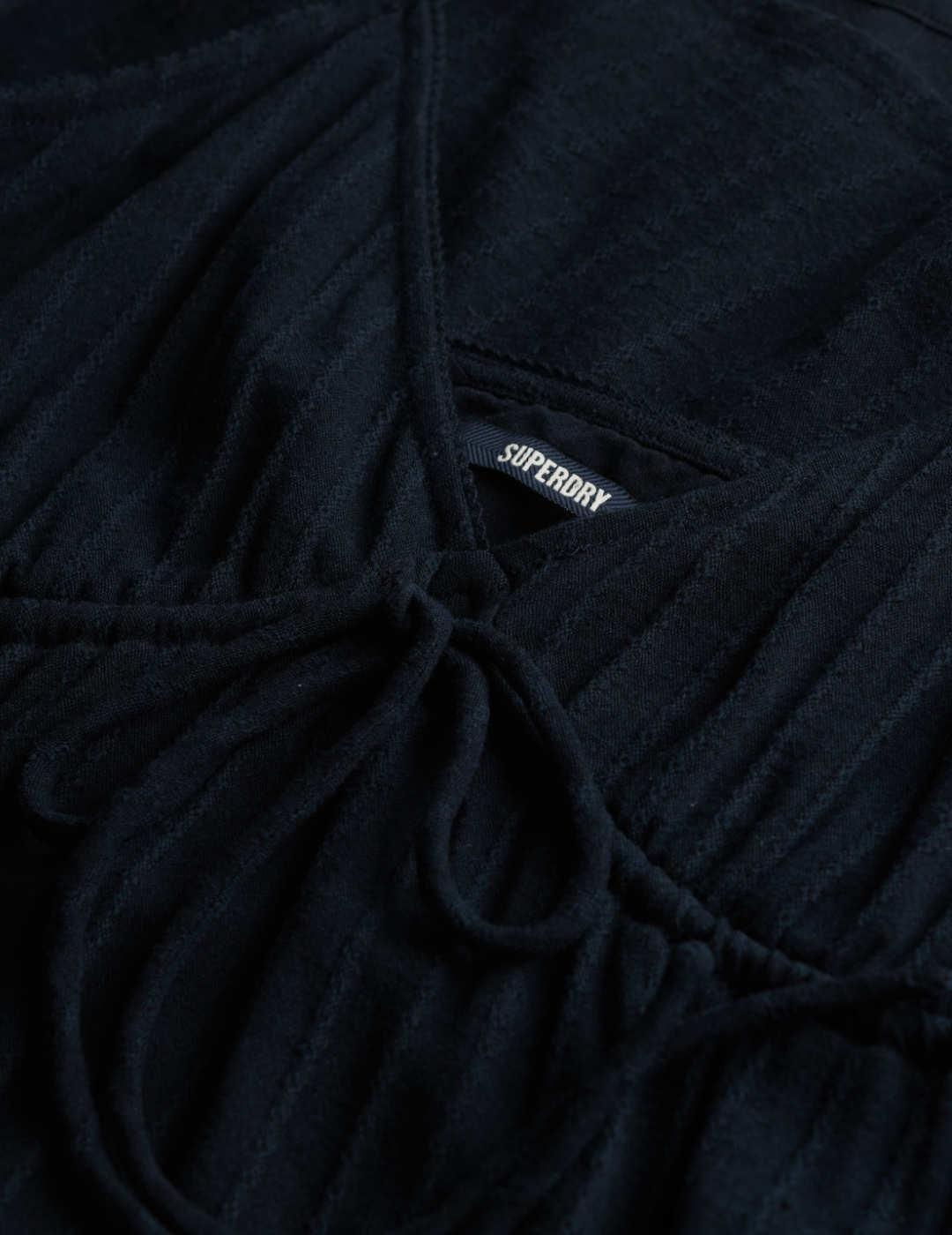 Vestido Superdry mini marino bordados tirantes para mujer