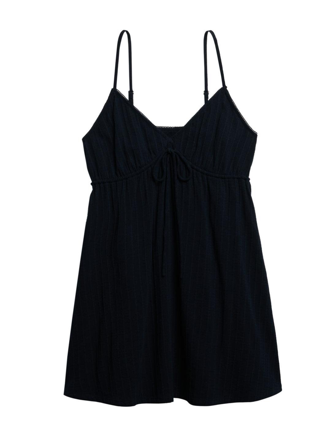 Vestido Superdry mini marino bordados tirantes para mujer