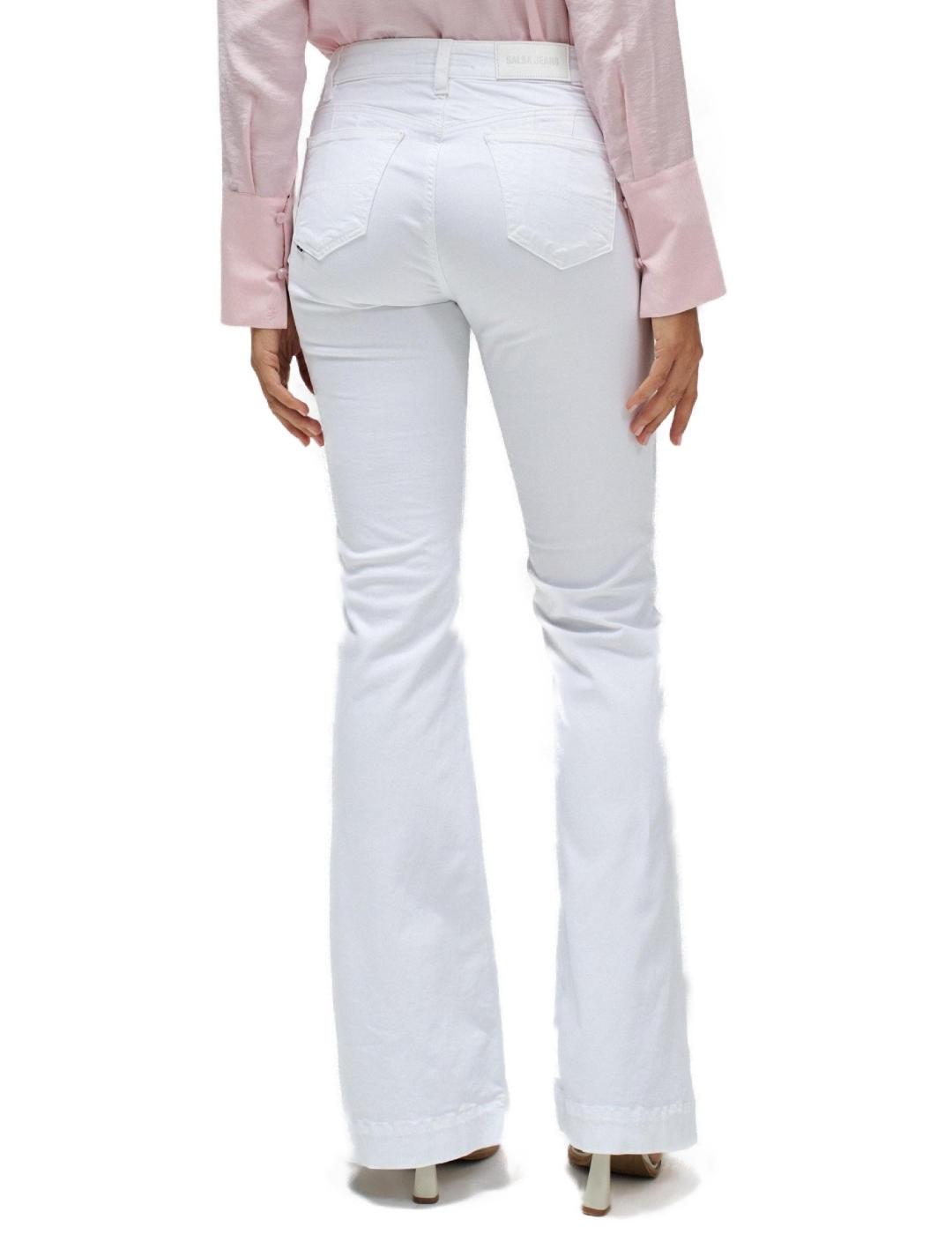 Vaquero Salsa Destiny flare blanco neutro para mujer