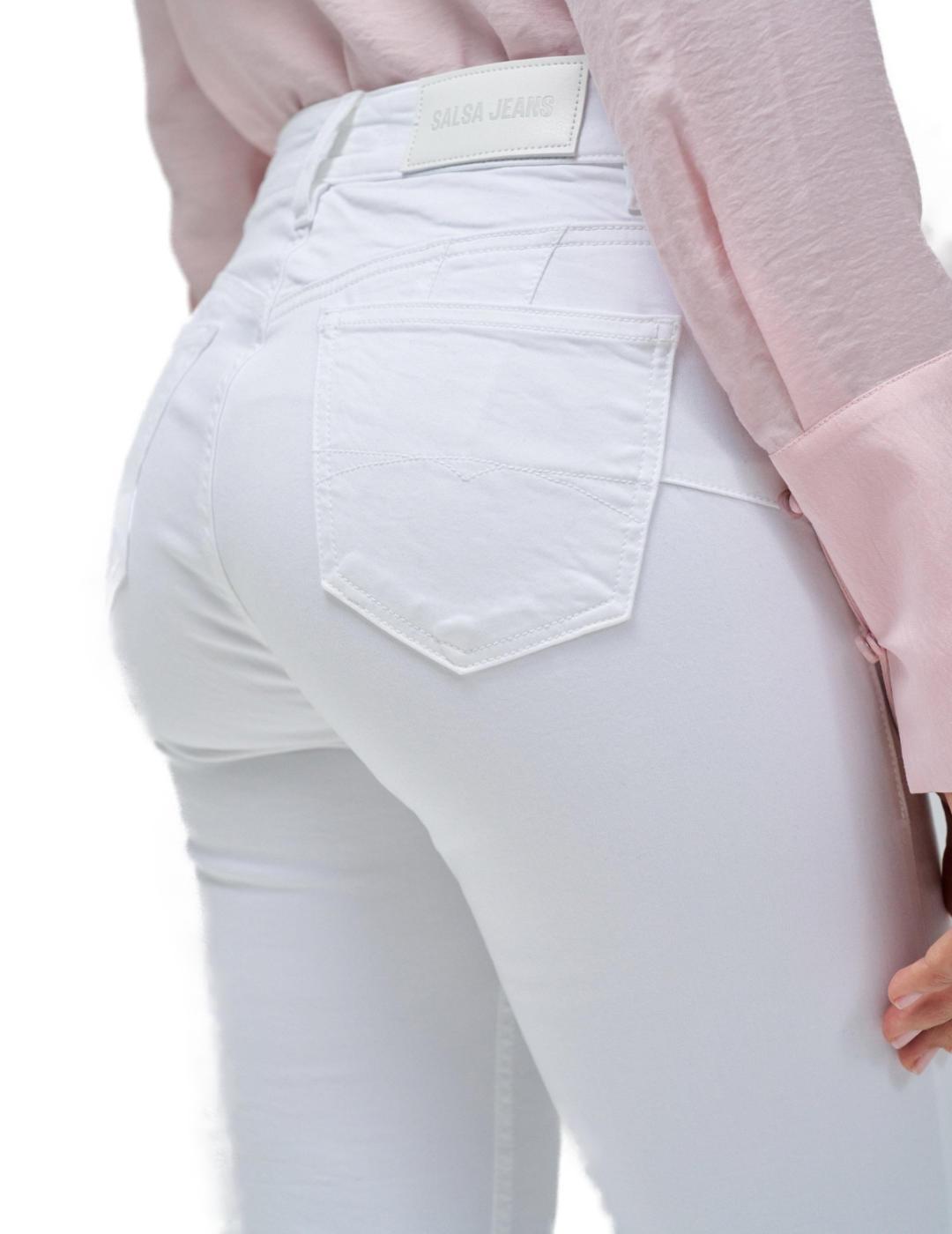 Vaquero Salsa Destiny flare blanco neutro para mujer