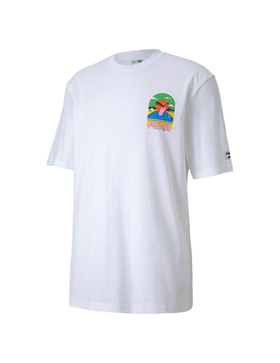 DOWNTOWN GRAPHIC TEE WHITE-X