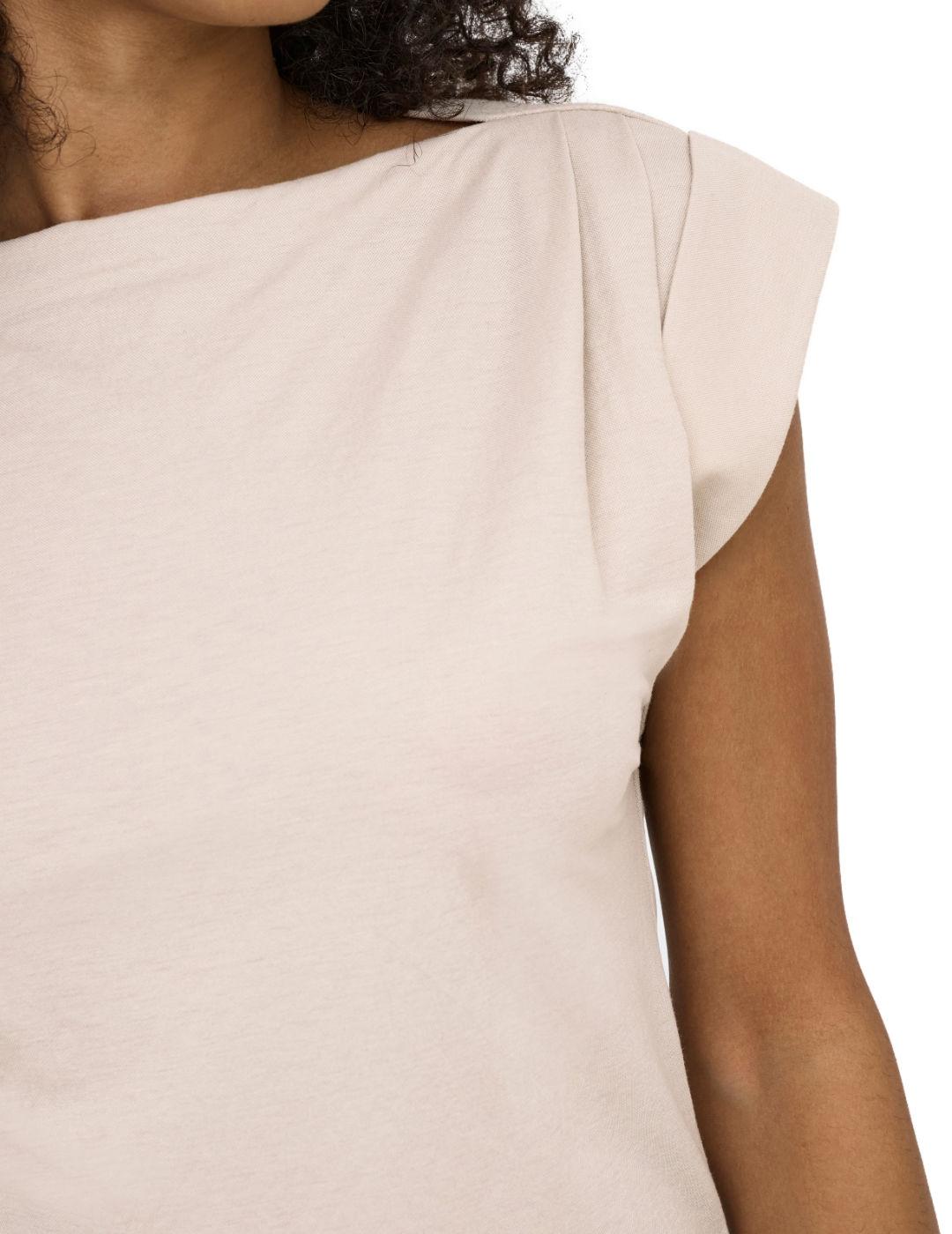 Vestido Only Jany mini beige hombros fruncidos para mujer