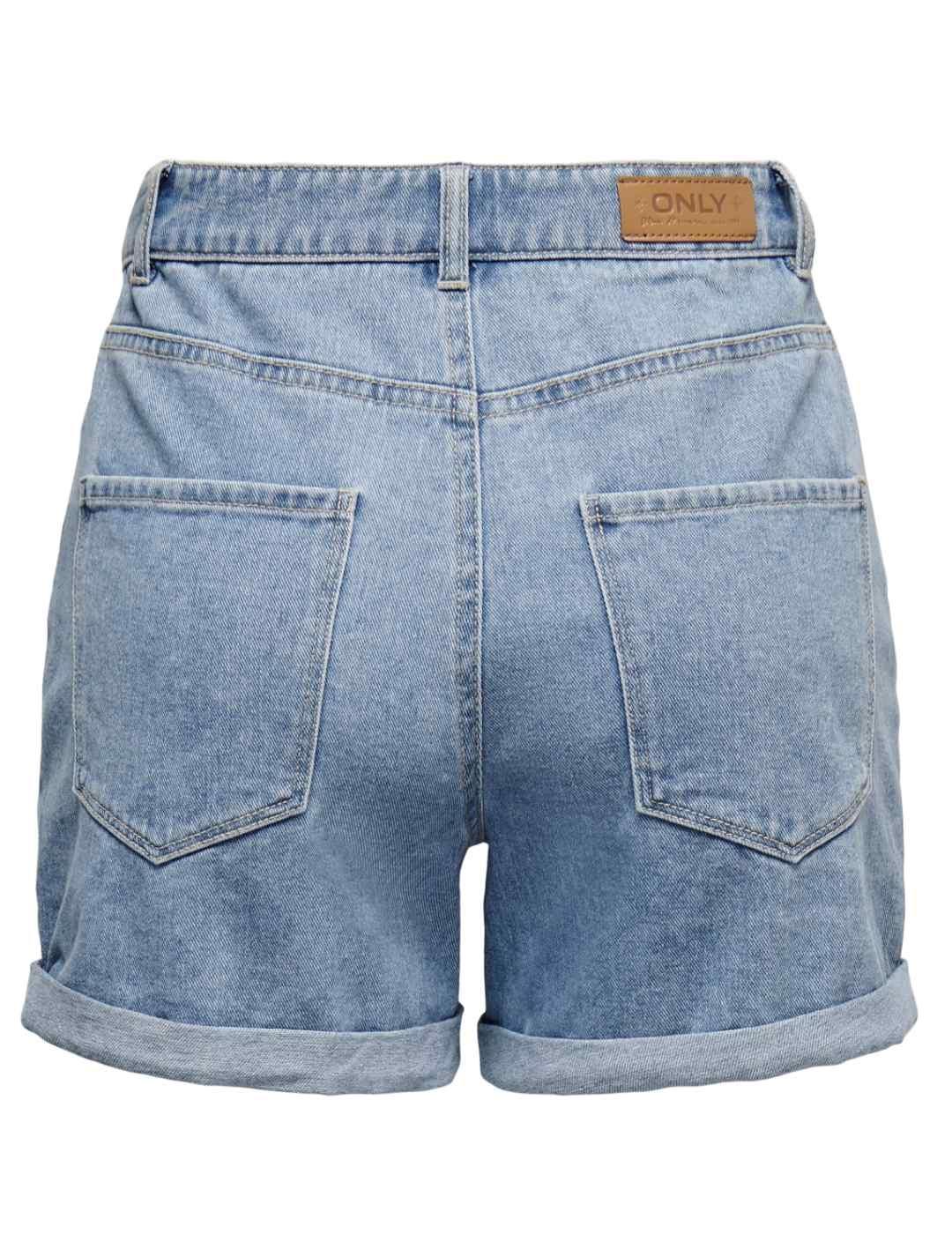 Short Only Vega azul claro dobladillo de mujer