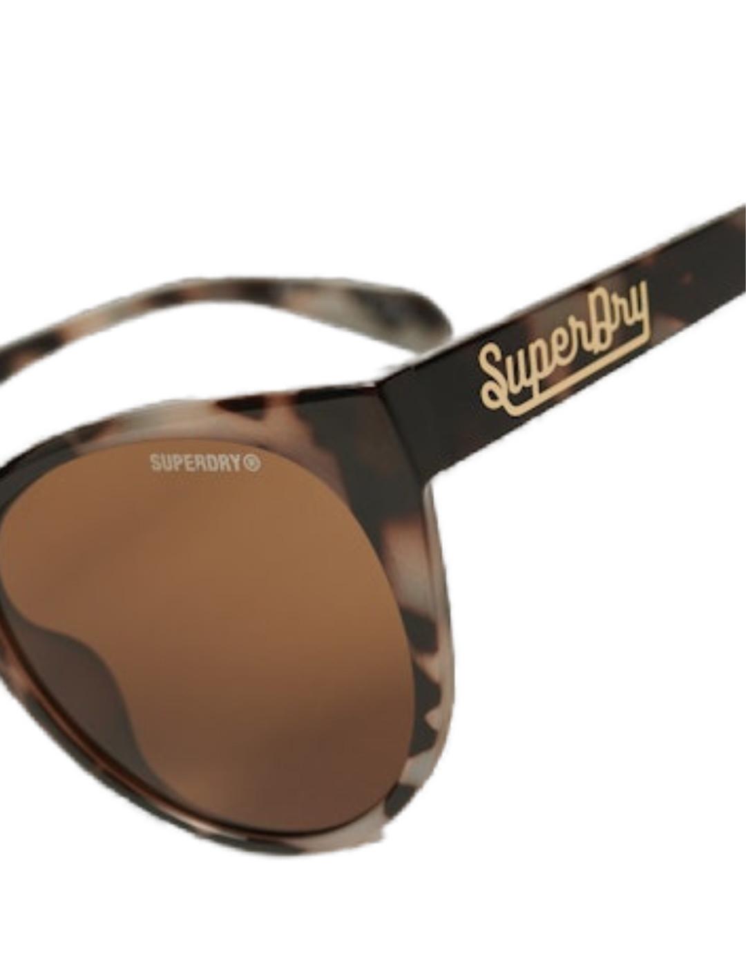 Gafas Superdry marrones y montura de pasta carey para mujer