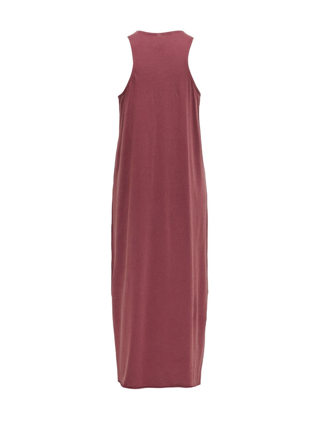 Vestido Only Lucy Cuba maxi granate sisa sound para mujer