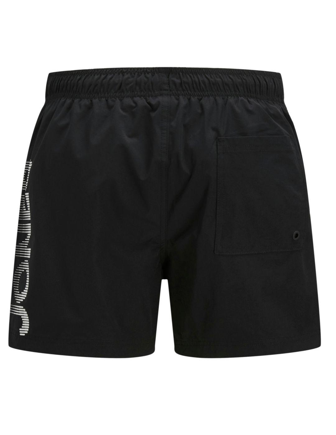 Bañador Jack&Jones Maui negro con cordón para hombre