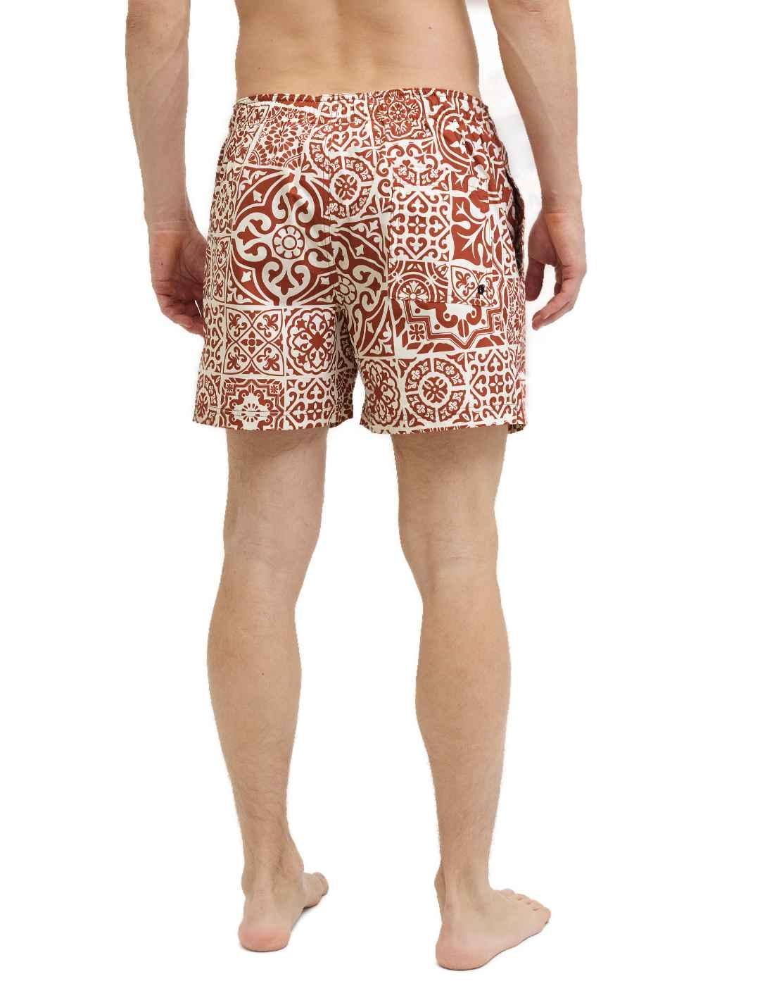 Bañador Jack&Jones Maui teja azulejo para hombre