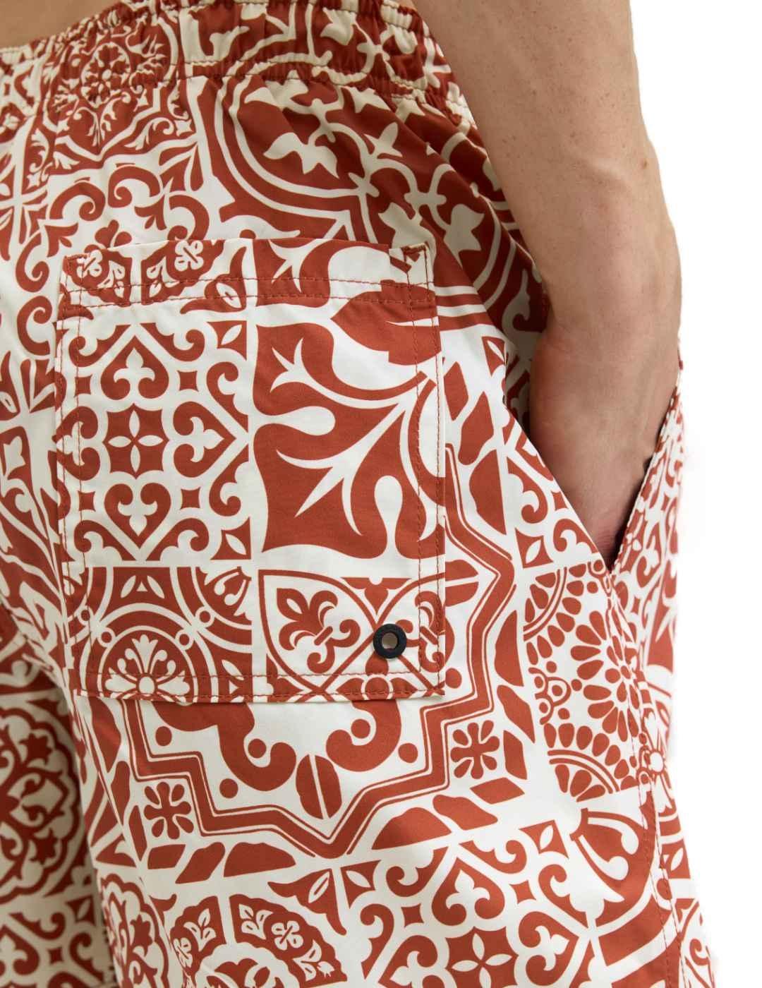 Bañador Jack&Jones Maui teja azulejo para hombre