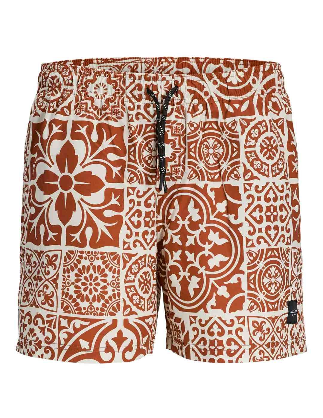 Bañador Jack&Jones Maui teja azulejo para hombre