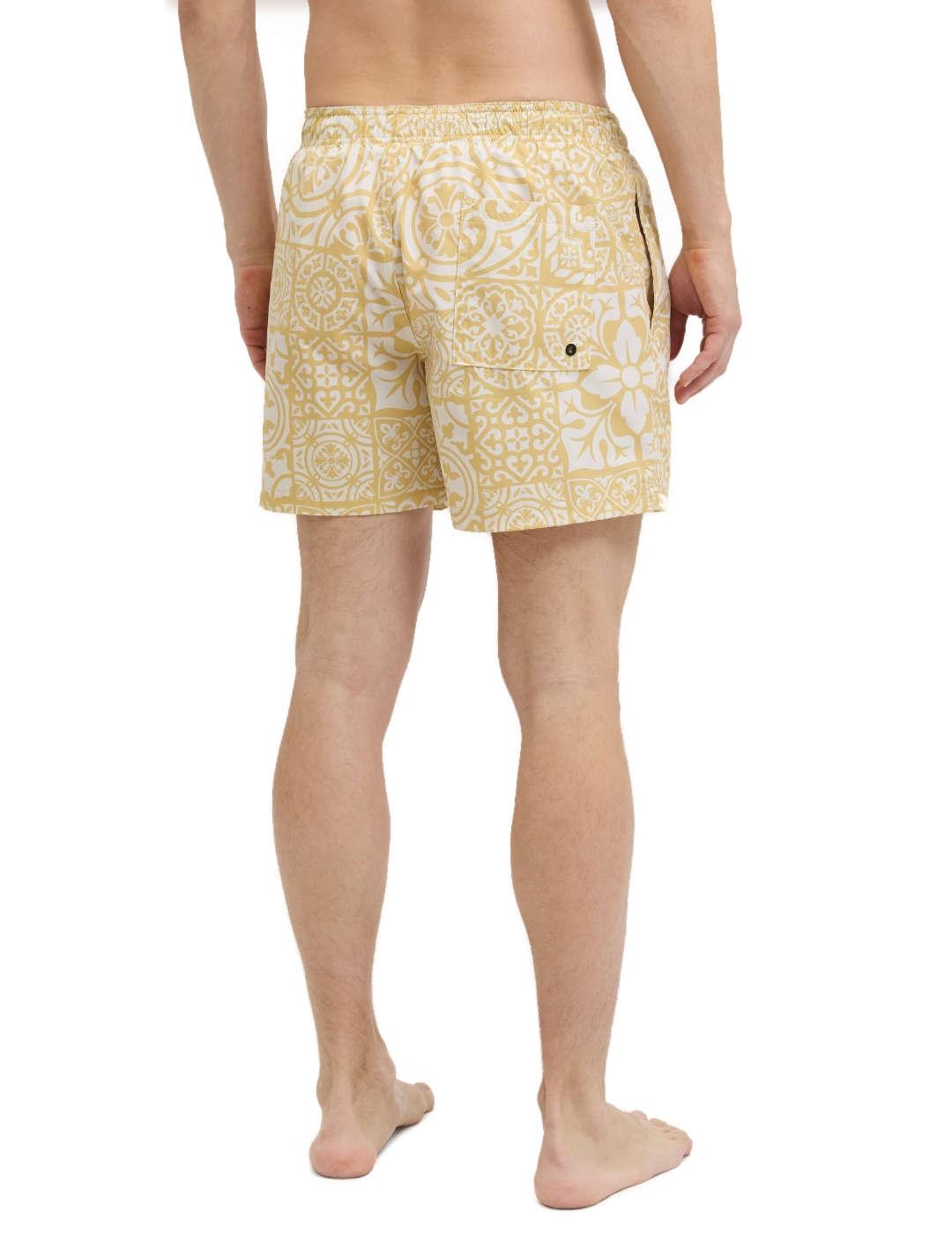 Bañador Jack&Jones Maui amarillo claro azulejo para hombre