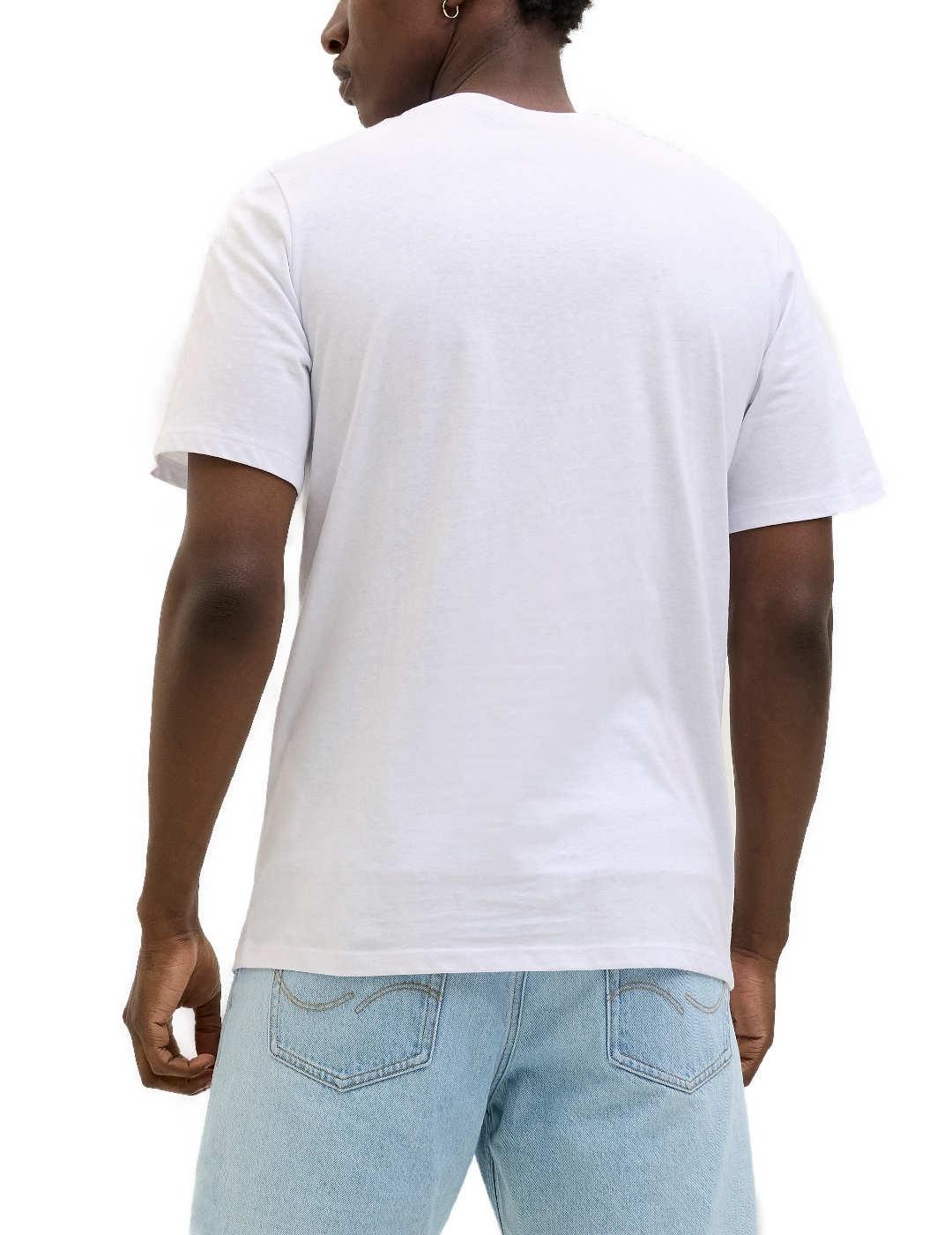 Camiseta Jack&Jones Jason blanco manga corta para hombre