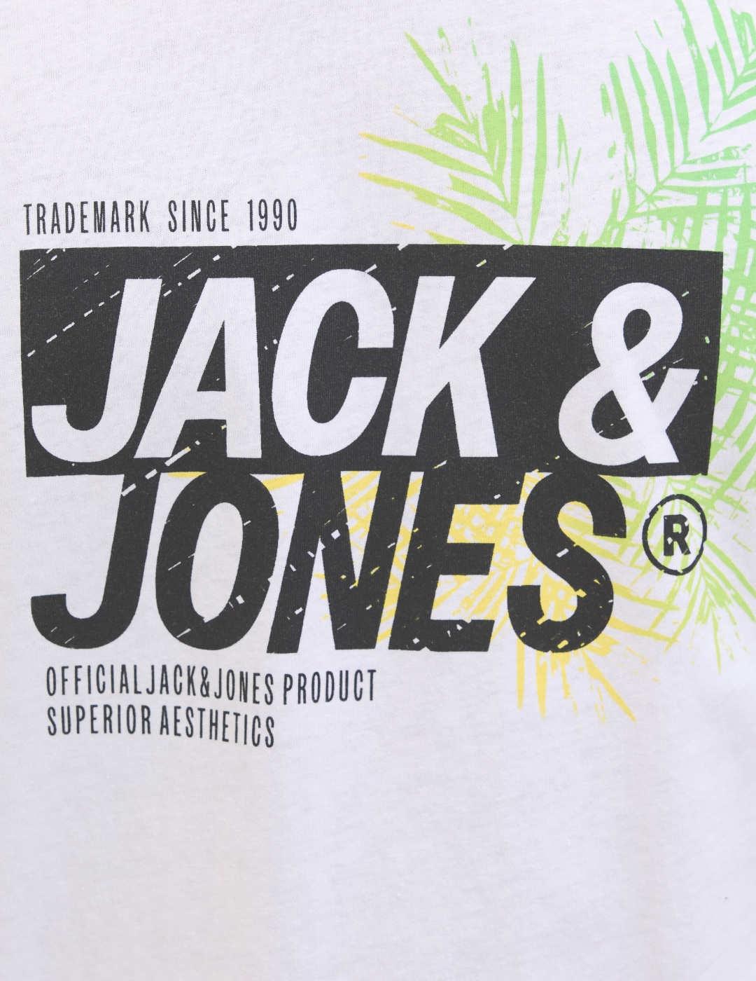 Camiseta Jack&Jones Jason blanco manga corta para hombre