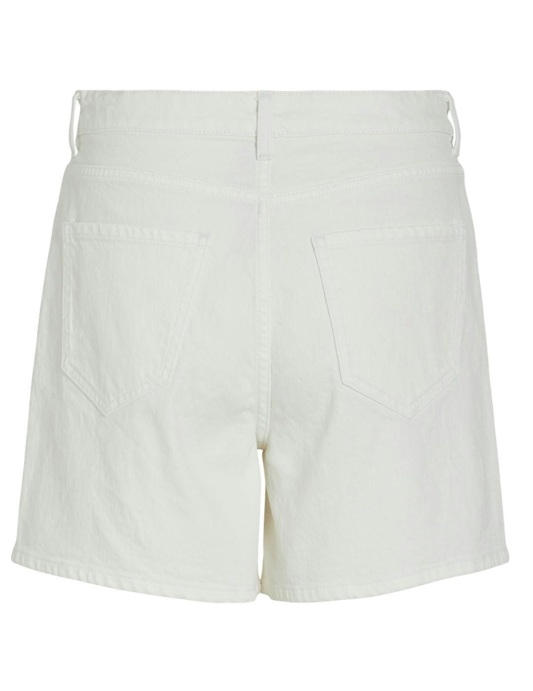 Short Vila Jaf blanco rotos loose fit para mujer