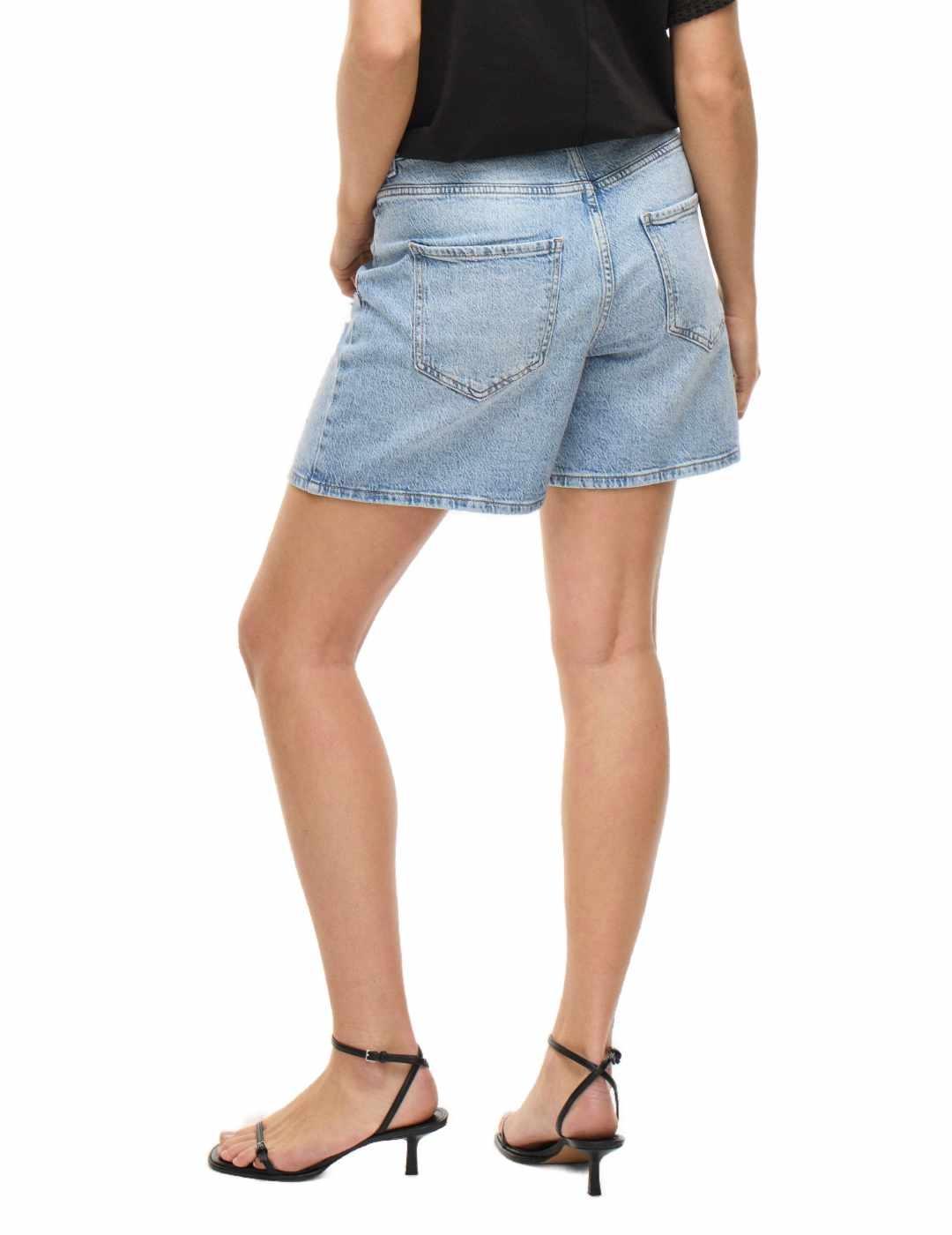Short Vila Jaf azul medio rotos loose fit para mujer
