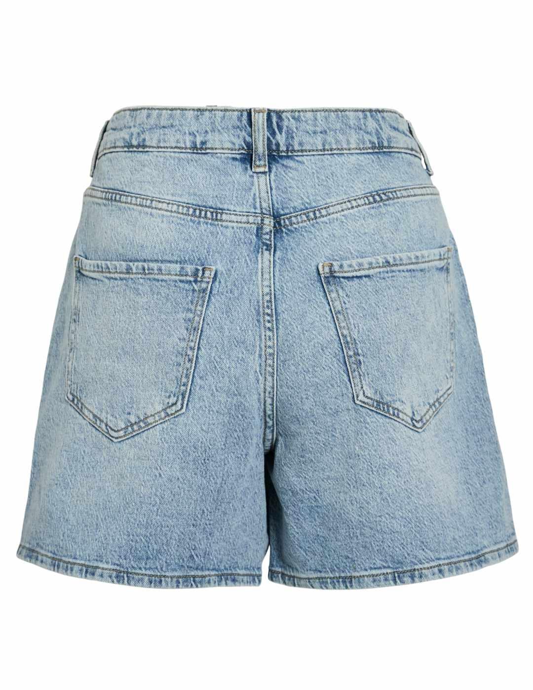 Short Vila Jaf azul medio rotos loose fit para mujer