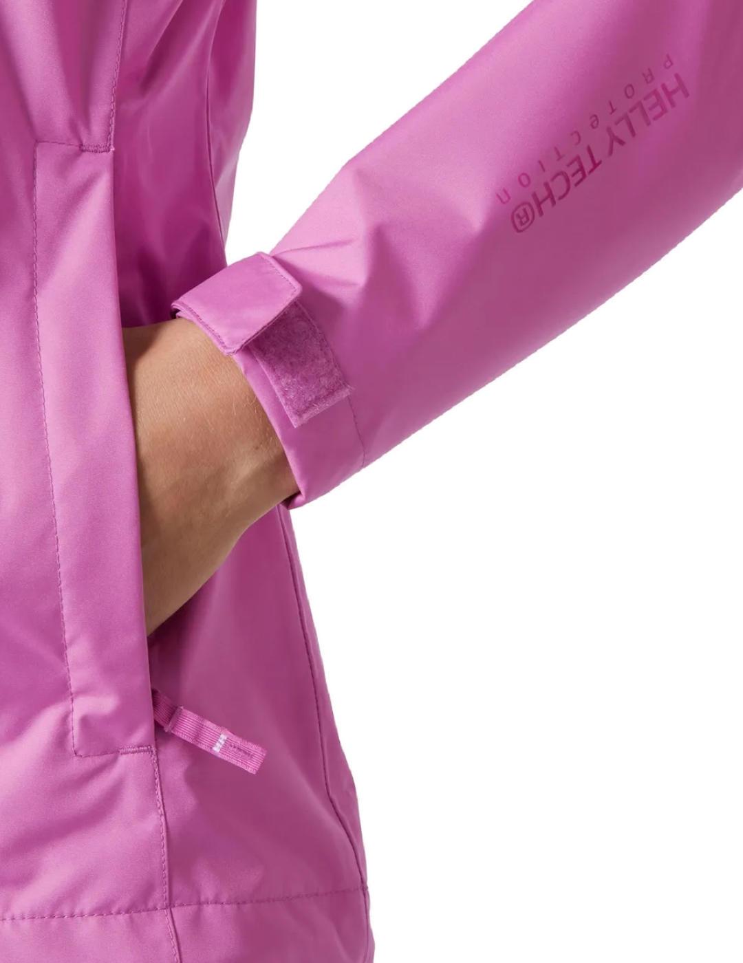 Chaqueta Helly Hansen Seven rosa con capucha para mujer