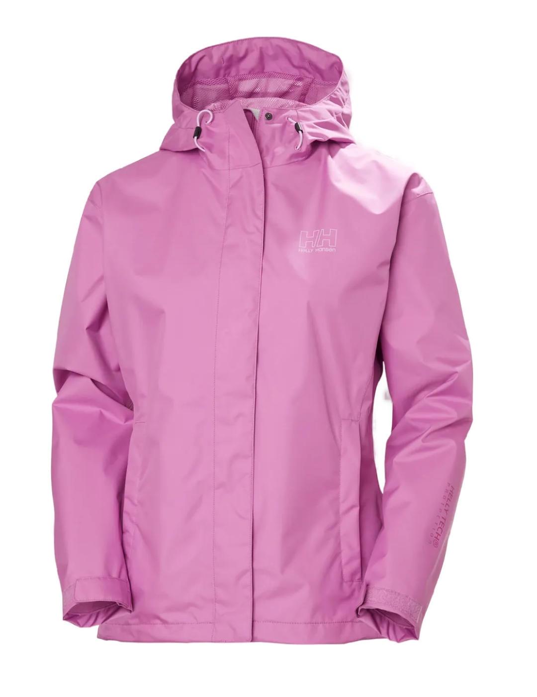 Chaqueta Helly Hansen Seven rosa con capucha para mujer