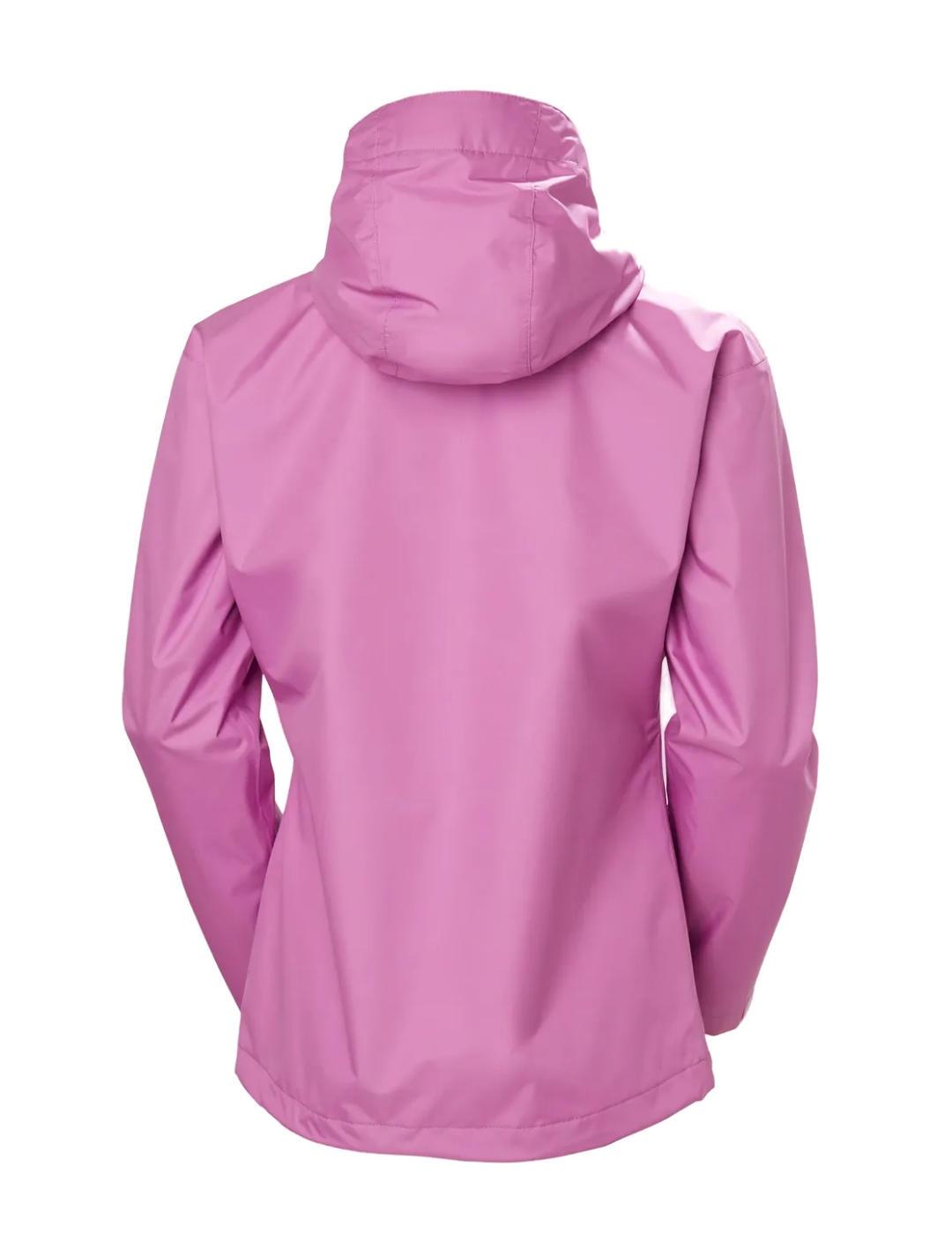 Chaqueta Helly Hansen Seven rosa con capucha para mujer