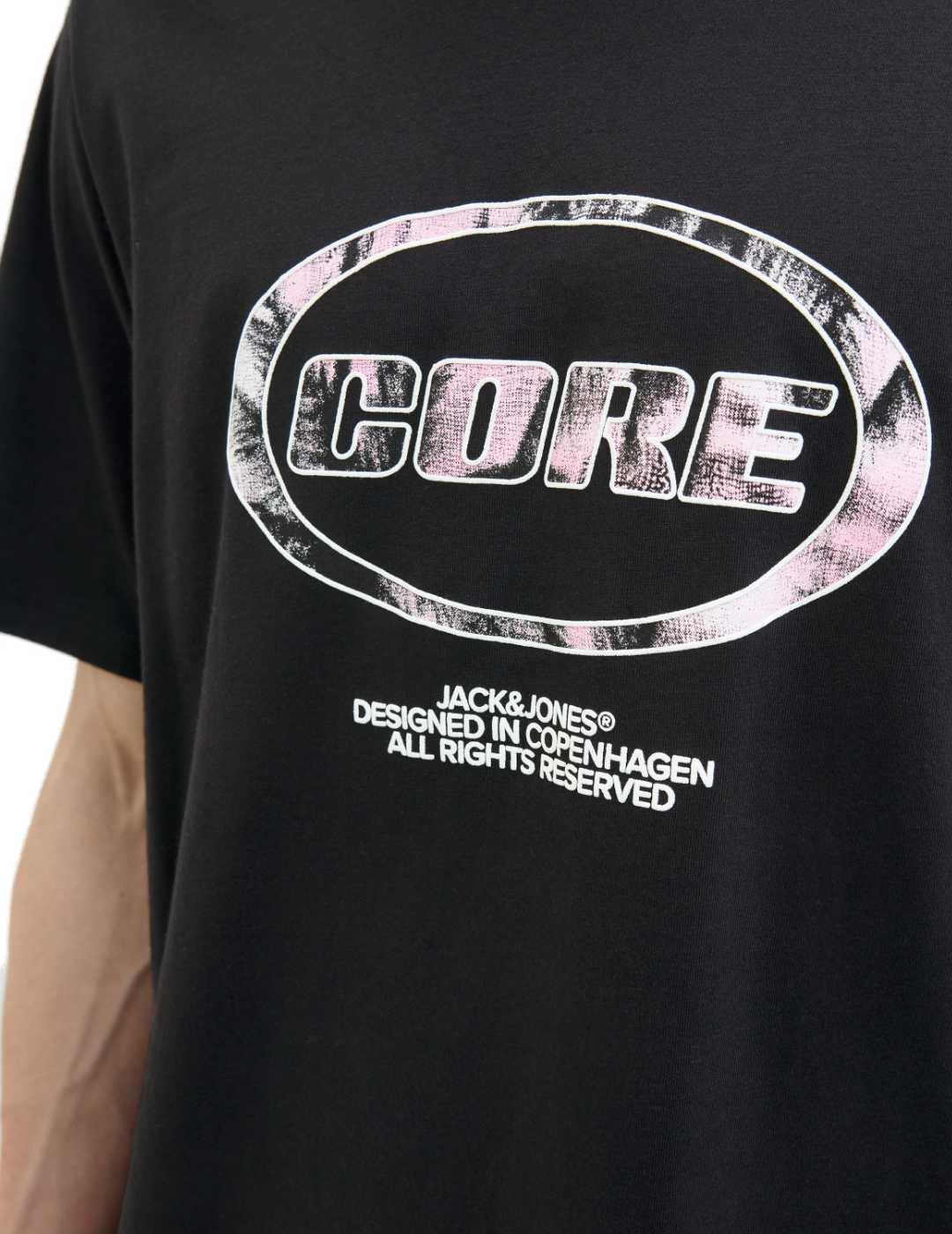 Camiseta Jack&Jones Olido negra manga corta para hombre