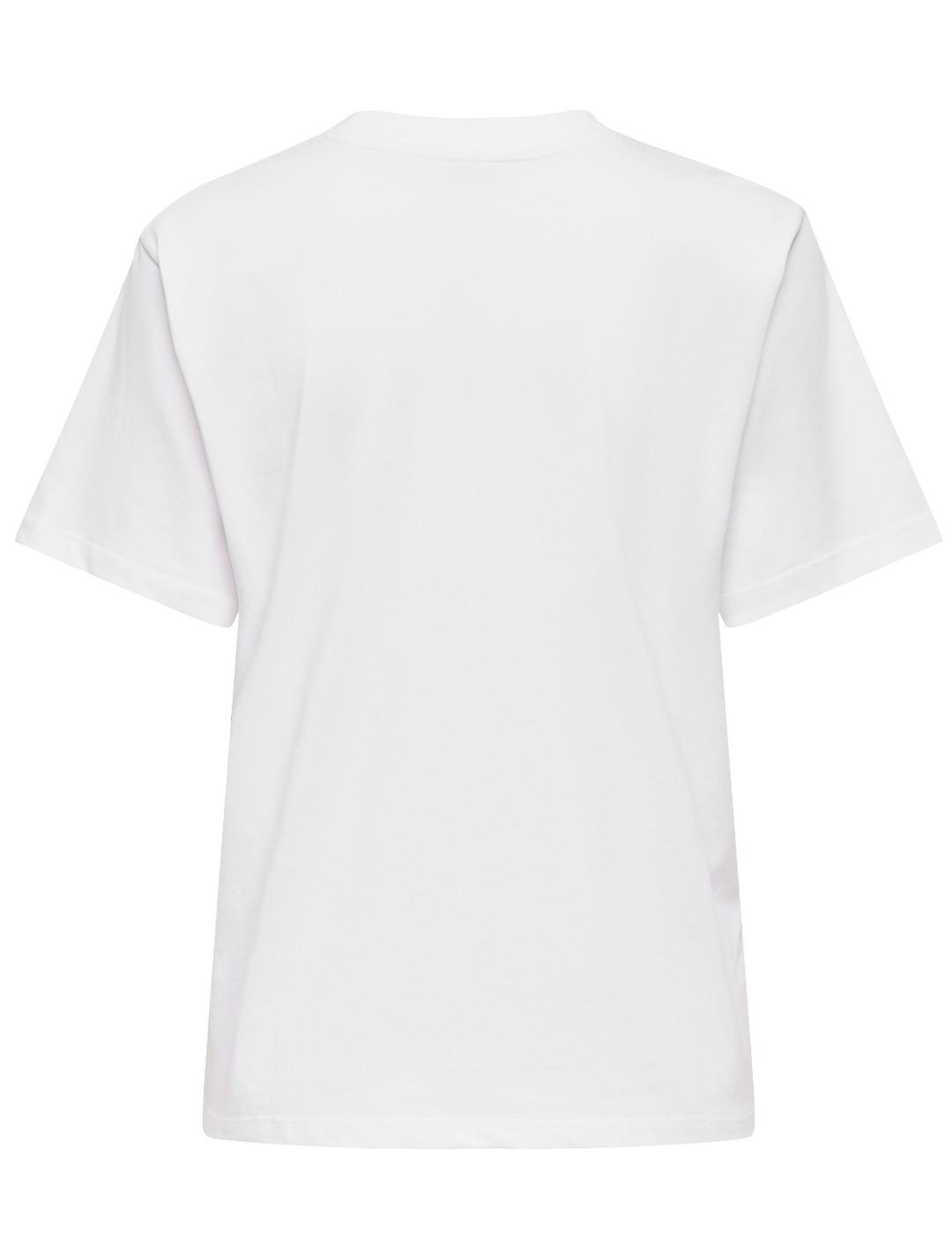 Camiseta Only Donna blanca Bulldog joya para mujer