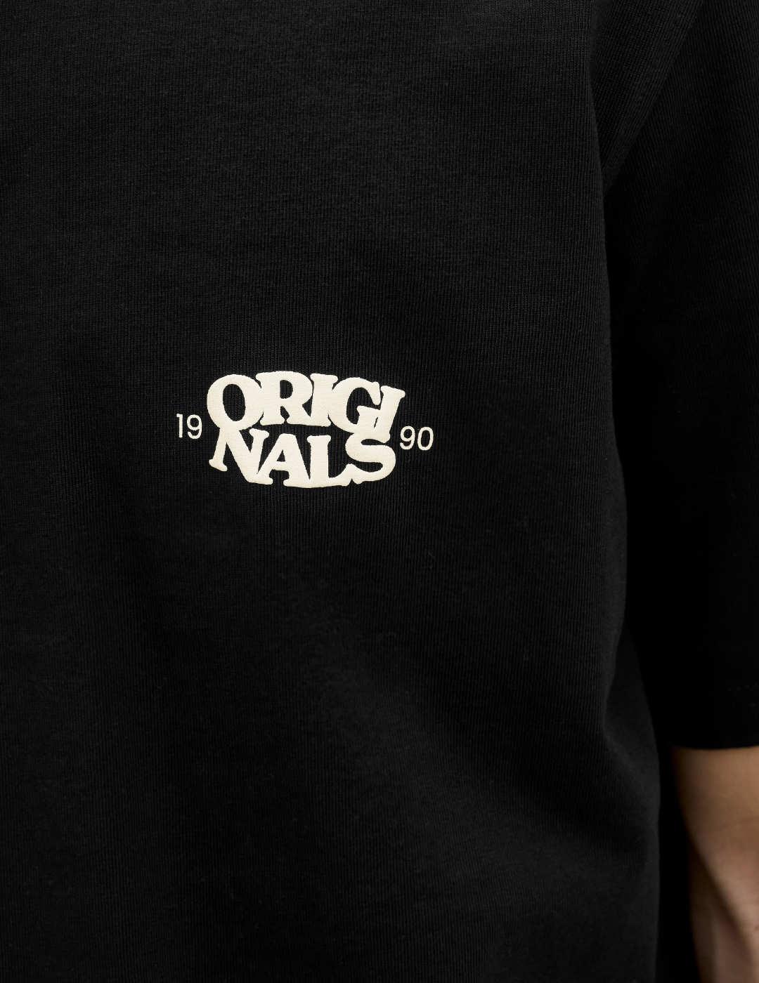 Camiseta Jack&Jones Tavira negra manga corta para hombre