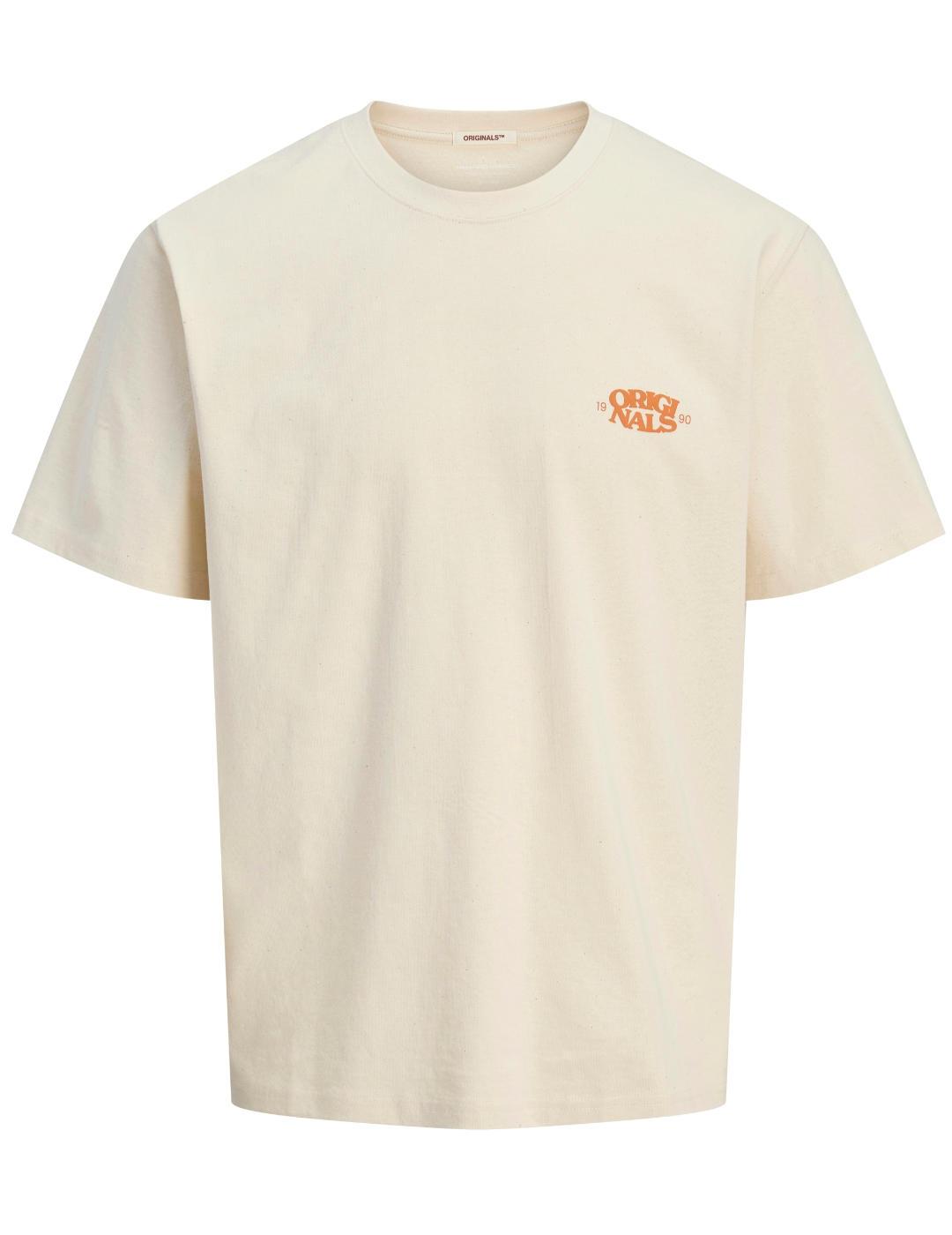 Camiseta Jack&Jones Tavira beige manga corta para hombre