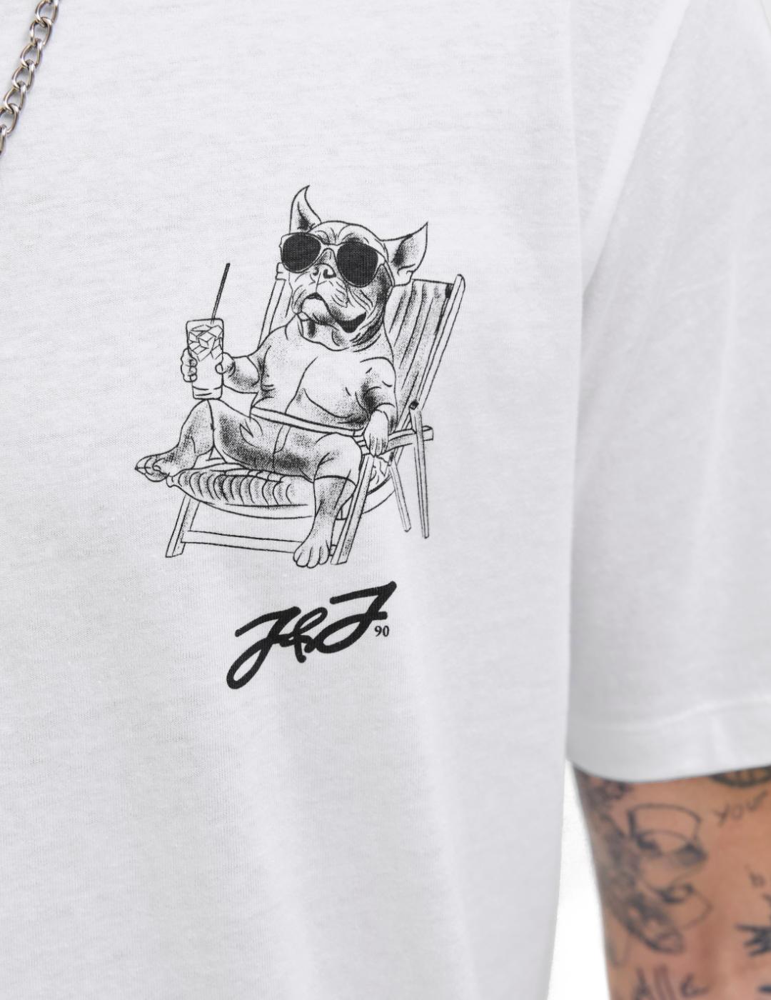 Camiseta Jack&Jones Relax blanca manga corta para hombre