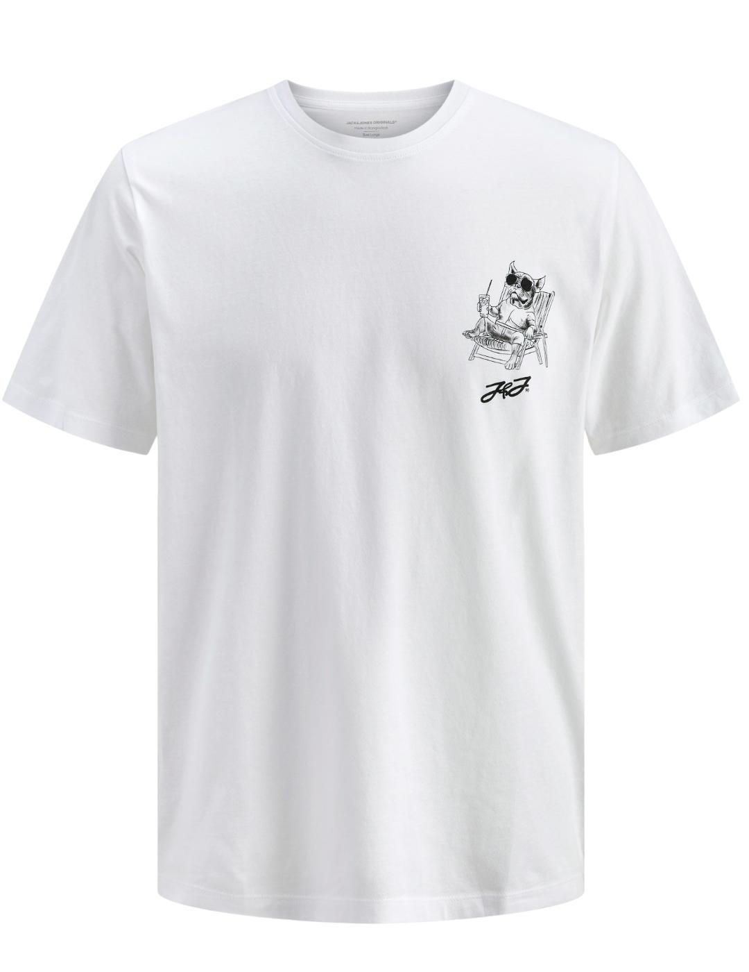 Camiseta Jack&Jones Relax blanca manga corta para hombre