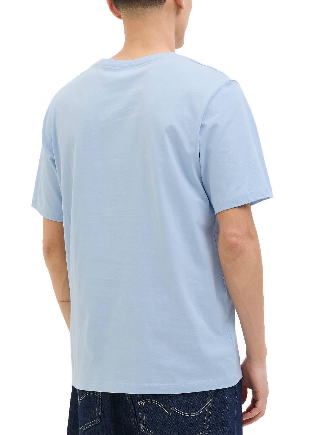 Camiseta Jack&Jones Relax azul claro manga corta para hombre