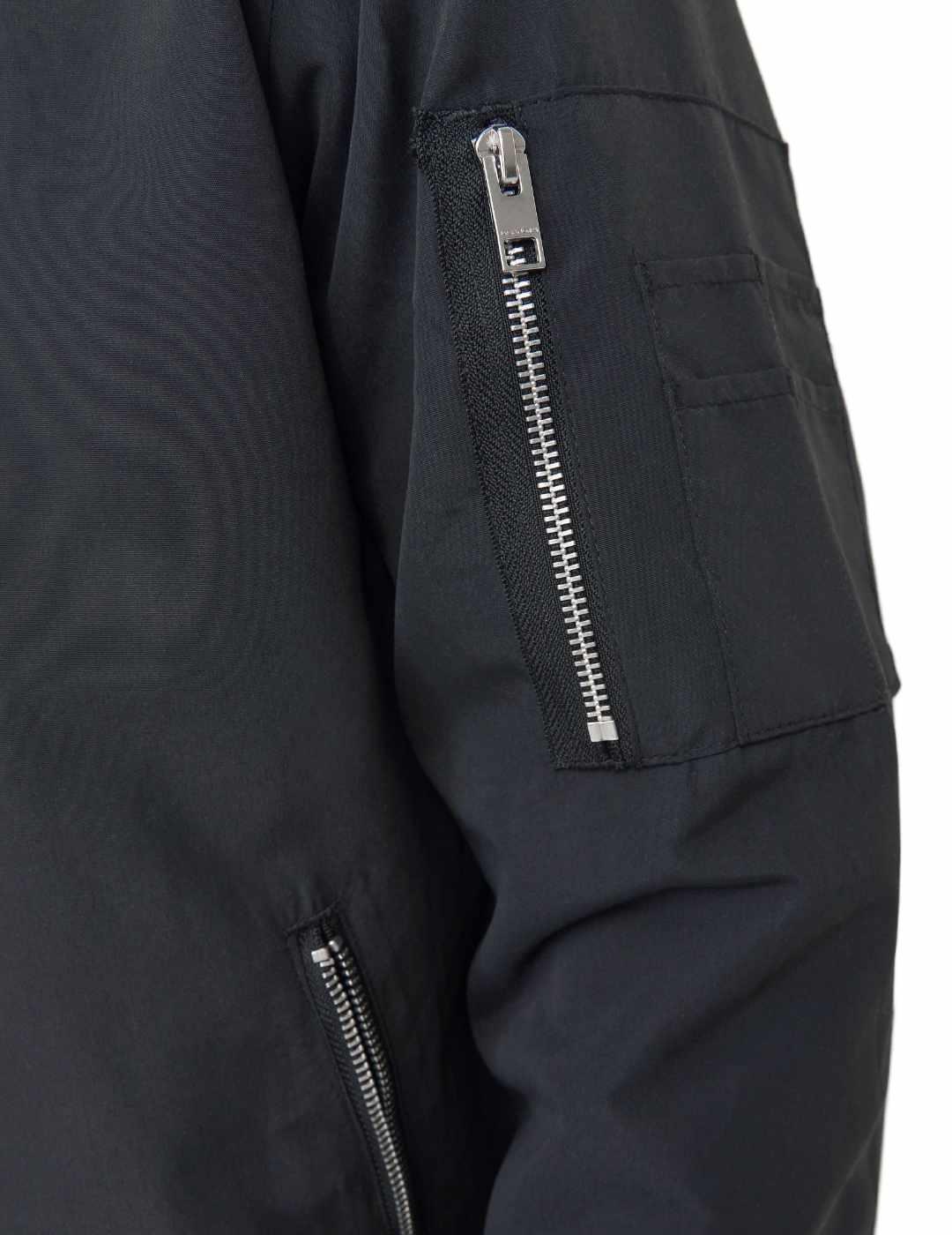 Bomber Jack Jones Rush negra con cremallera para hombre